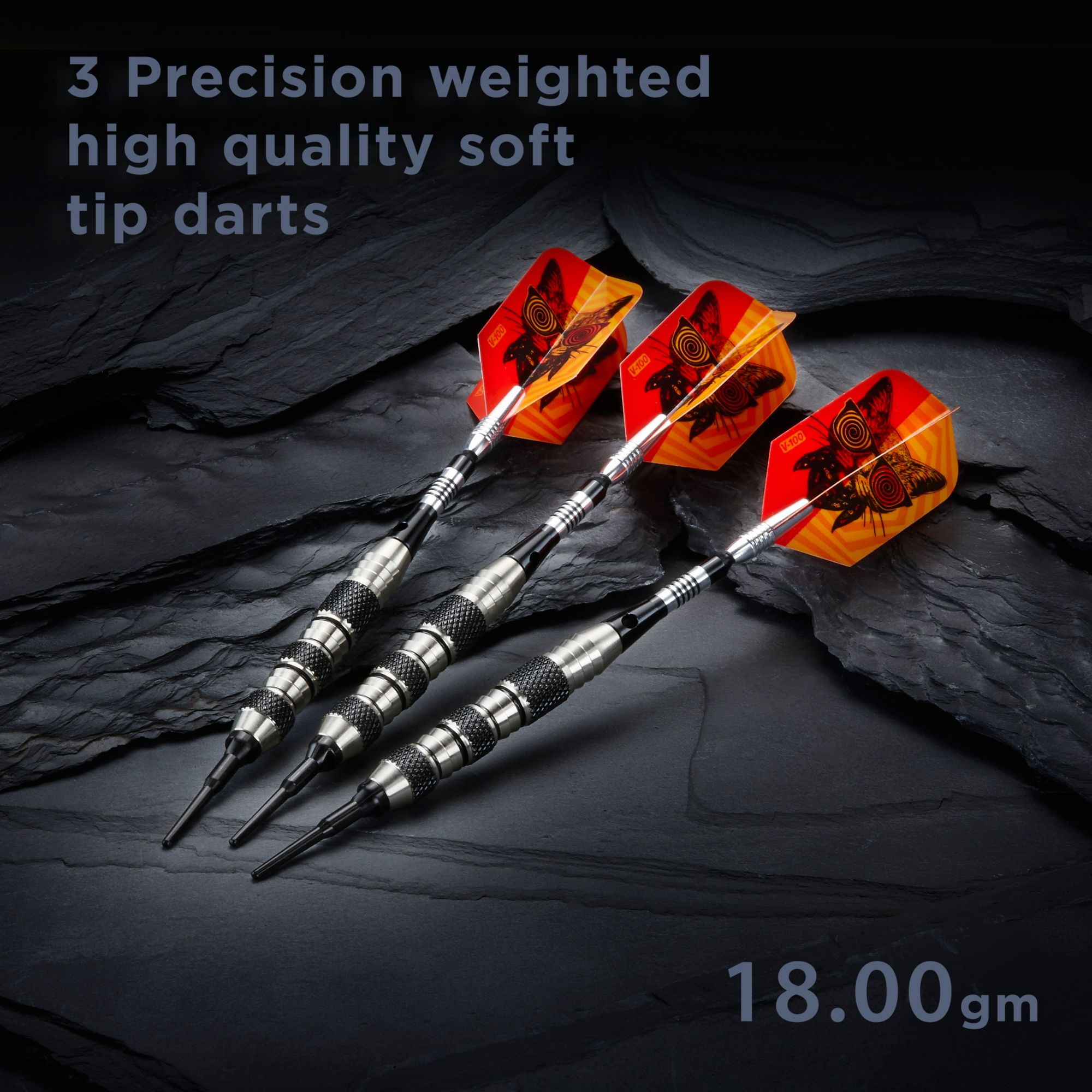 Viper Freak 18g Knurled and Shark Fin Barrel Soft Tip Darts product image
