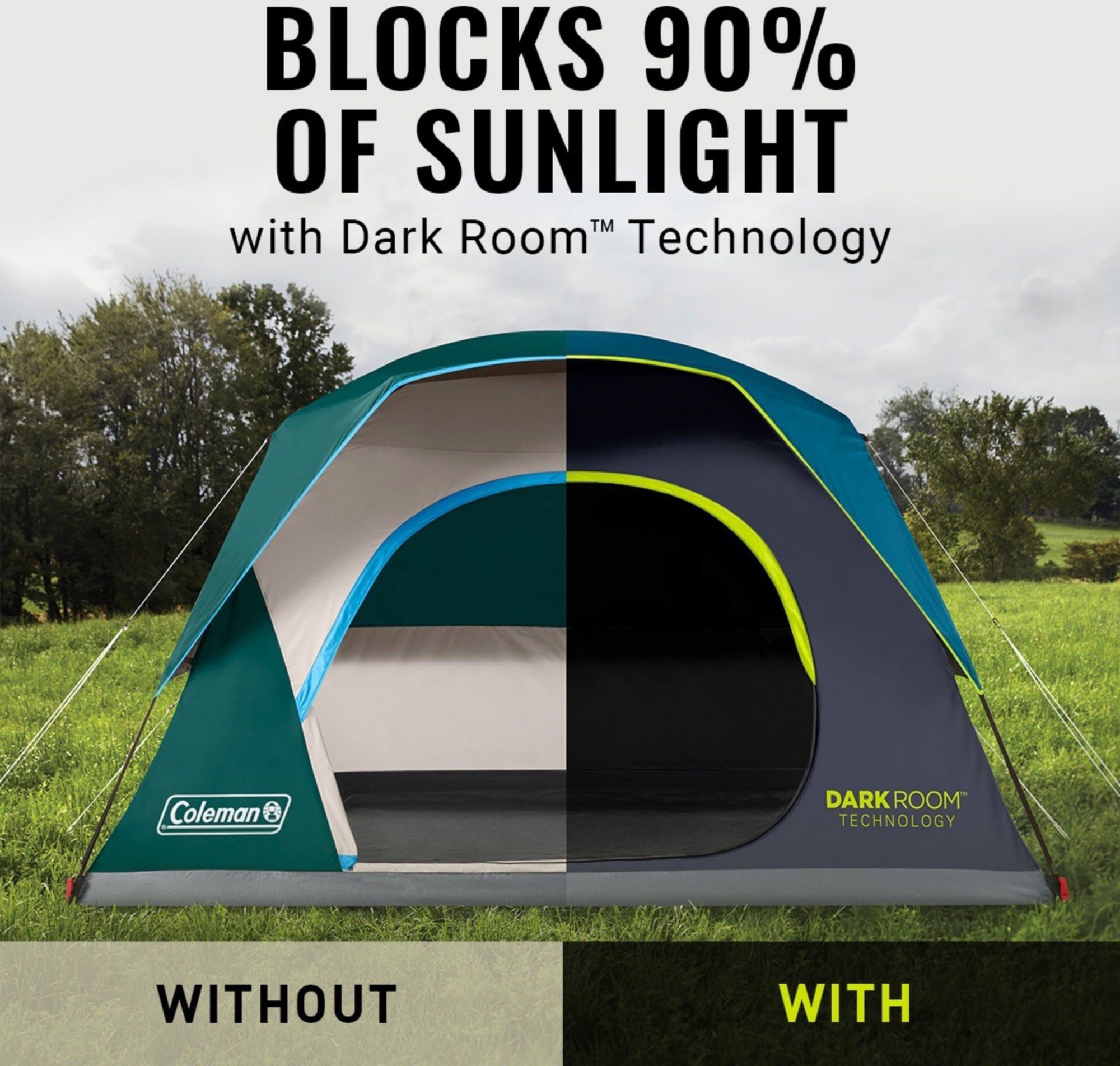 Coleman Skydome Darkroom 4-Person Camping Tent | Dick's Sporting Goods