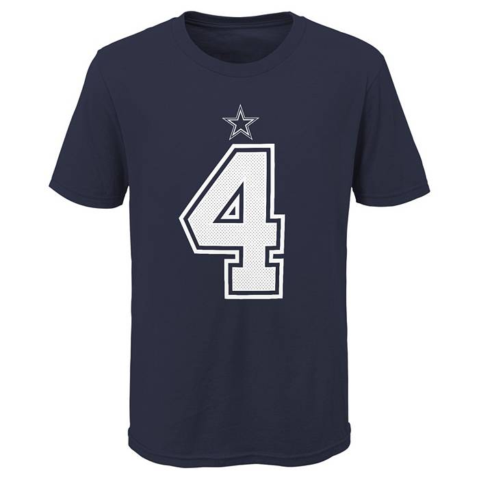 Nike Youth Dallas Cowboys Dak Prescott #4 Navy T-Shirt