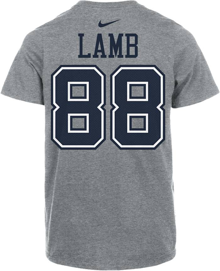 Dallas Cowboys Youth Cee Dee Lamb #88 Pixels Grey T-Shirt