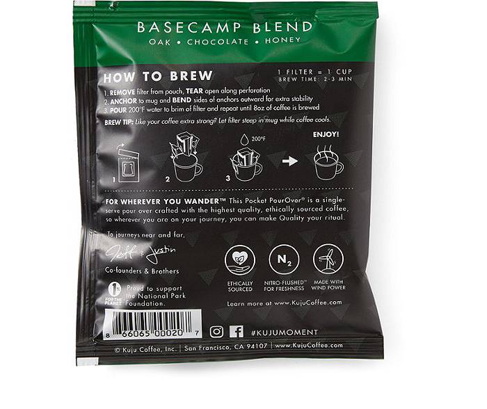 Single-Serve Pour Over Coffee | Medium Roast | Basecamp Blend