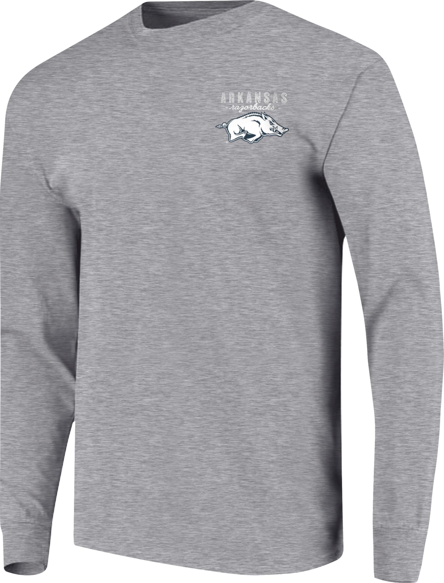 Image One Men's Arkansas Razorbacks Grey Hyperlocal Long Sleeve T-Shirt product image