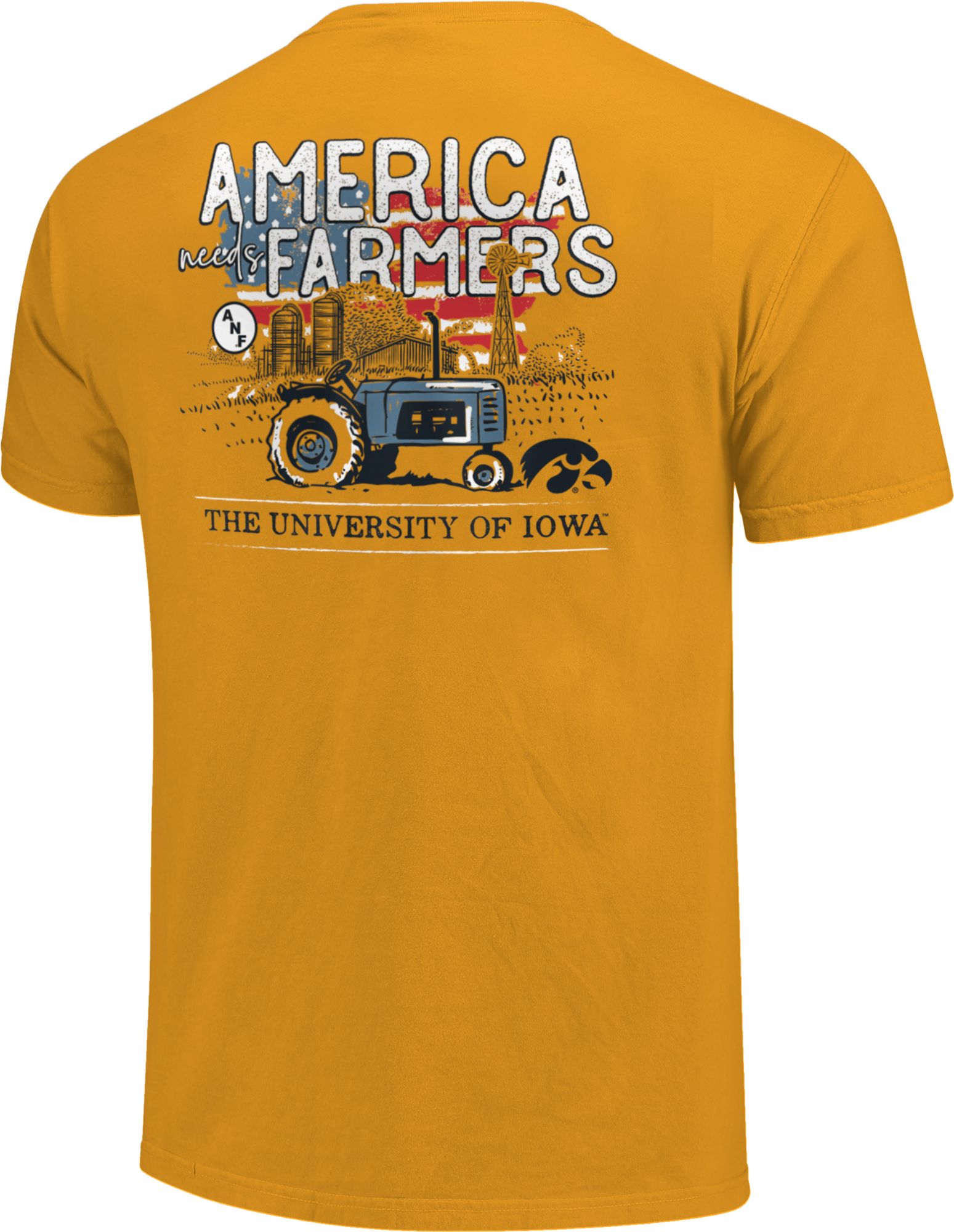 Image One Men's Iowa Hawkeyes Gold Local Graphic T-Shirt product image