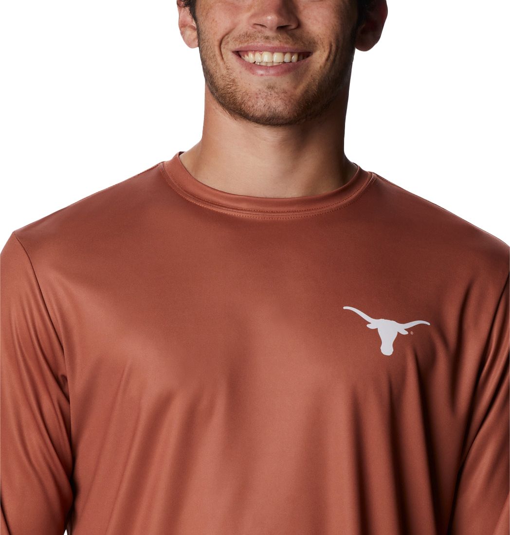 Columbia Men's Texas Longhorns Burnt Orange Terminal Tackle Long Sleeve T-Shirt, Large