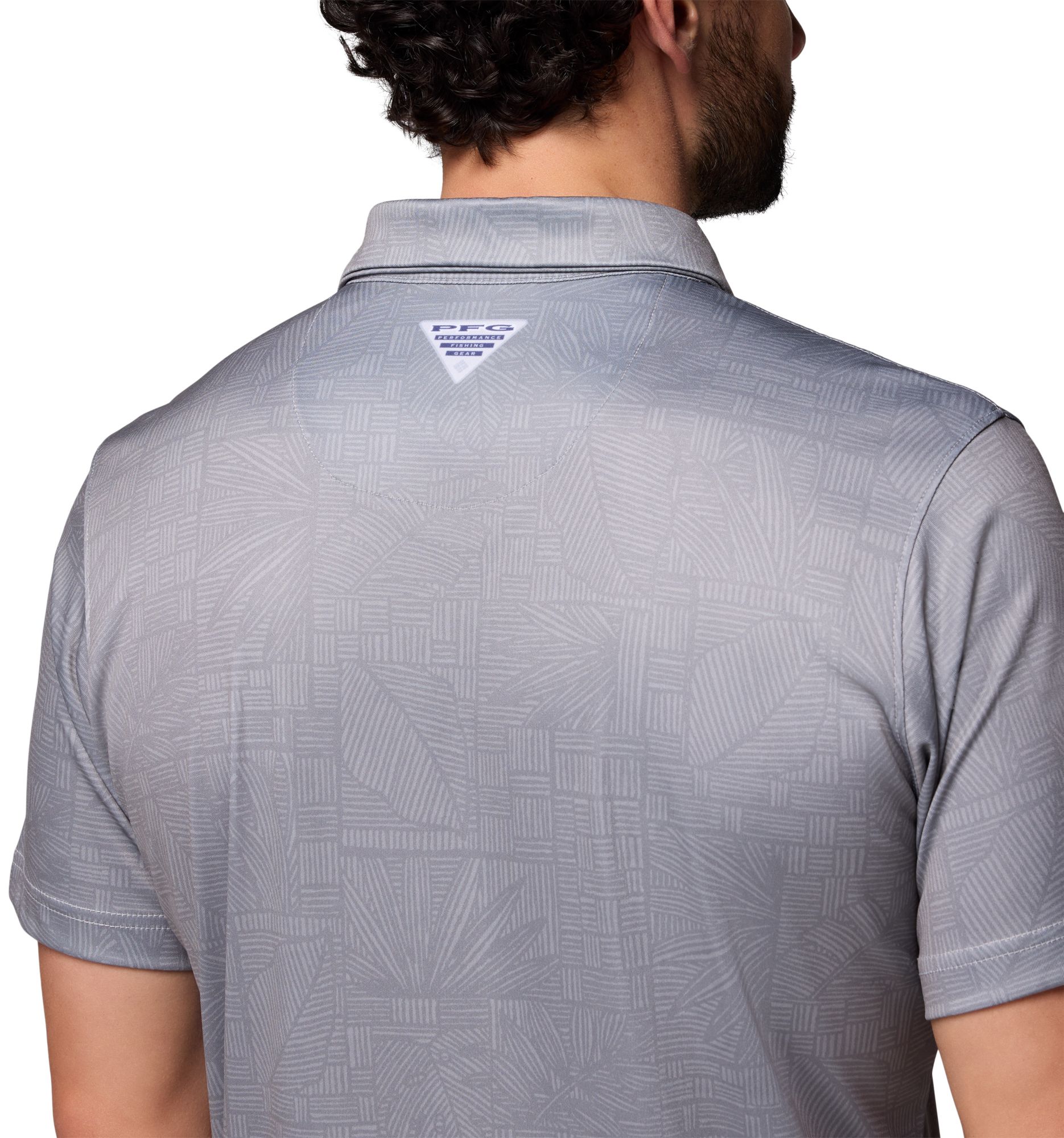 Columbia Men's LSU Tigers Grey Super Terminal Tackle Polo product image