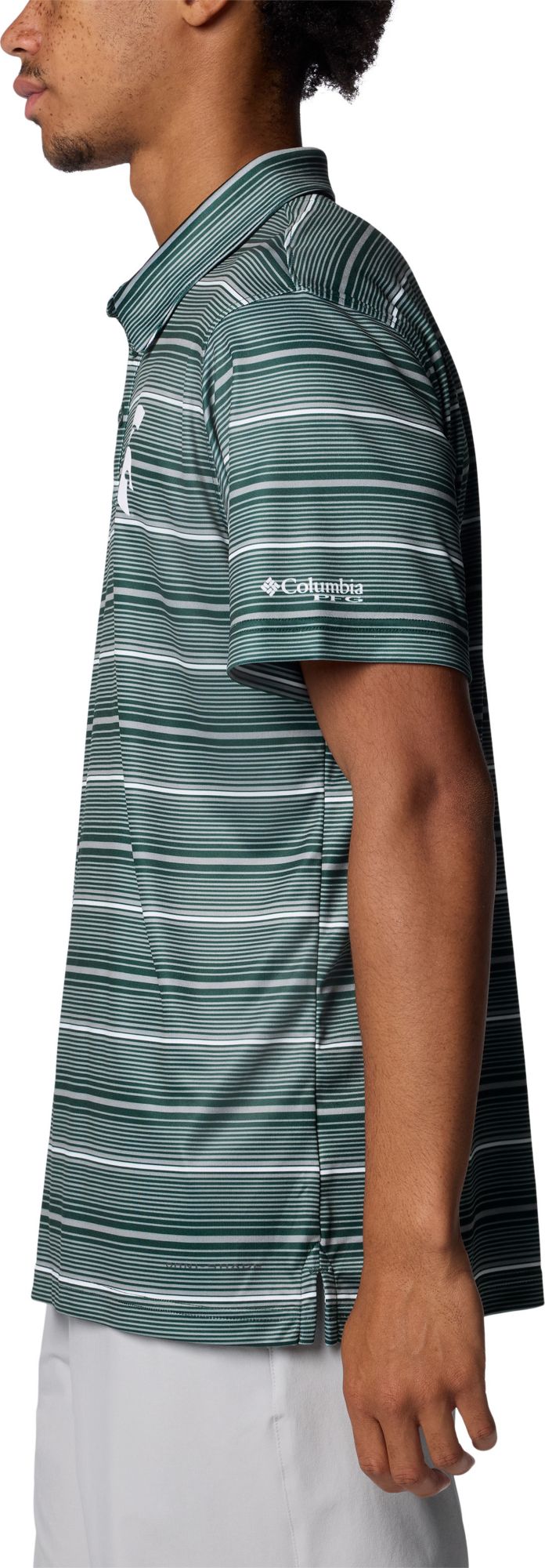 Columbia Men's Michigan State Spartans Spruce Super Terminal Tackle Polo product image