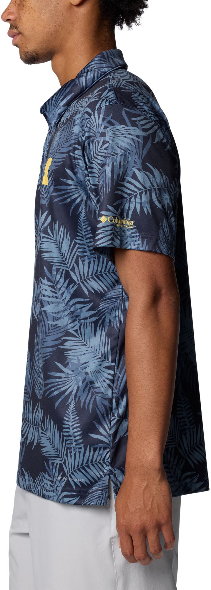 Columbia Men's Michigan Wolverines Collegiate Navy Super Terminal Tackle Polo product image