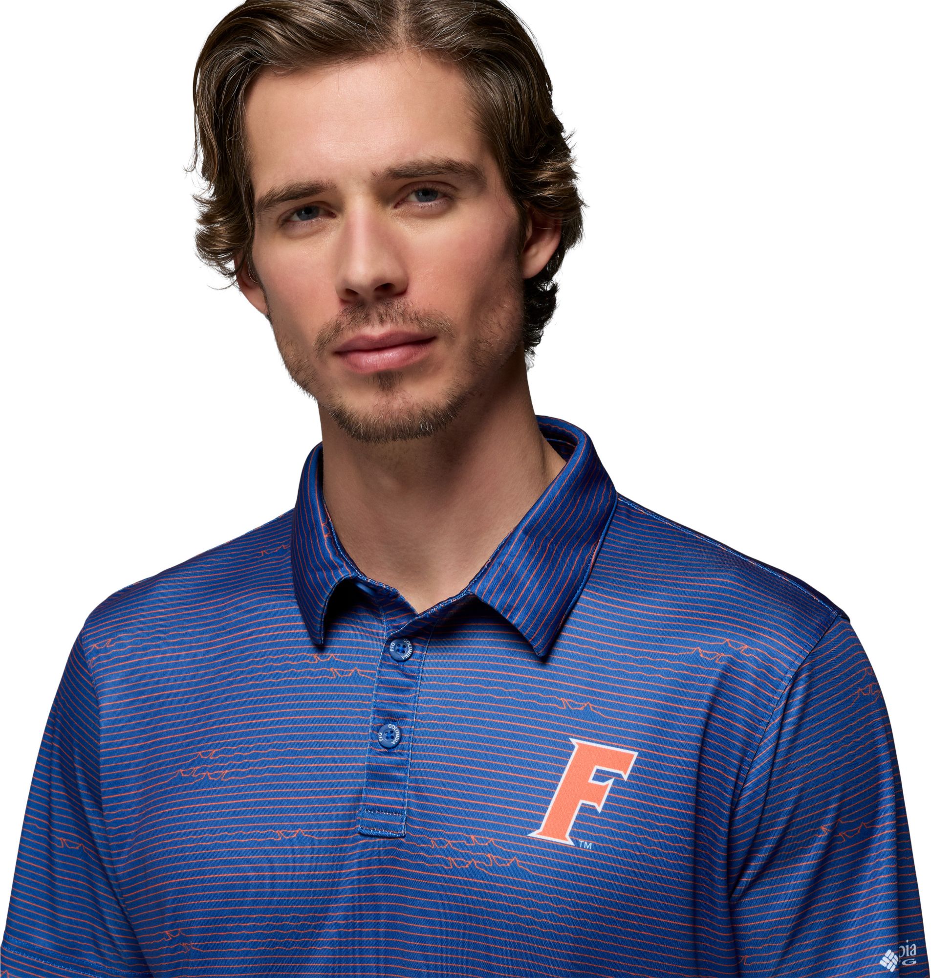 Columbia Men's Florida Gators Blue Super Terminal Tackle Polo product image