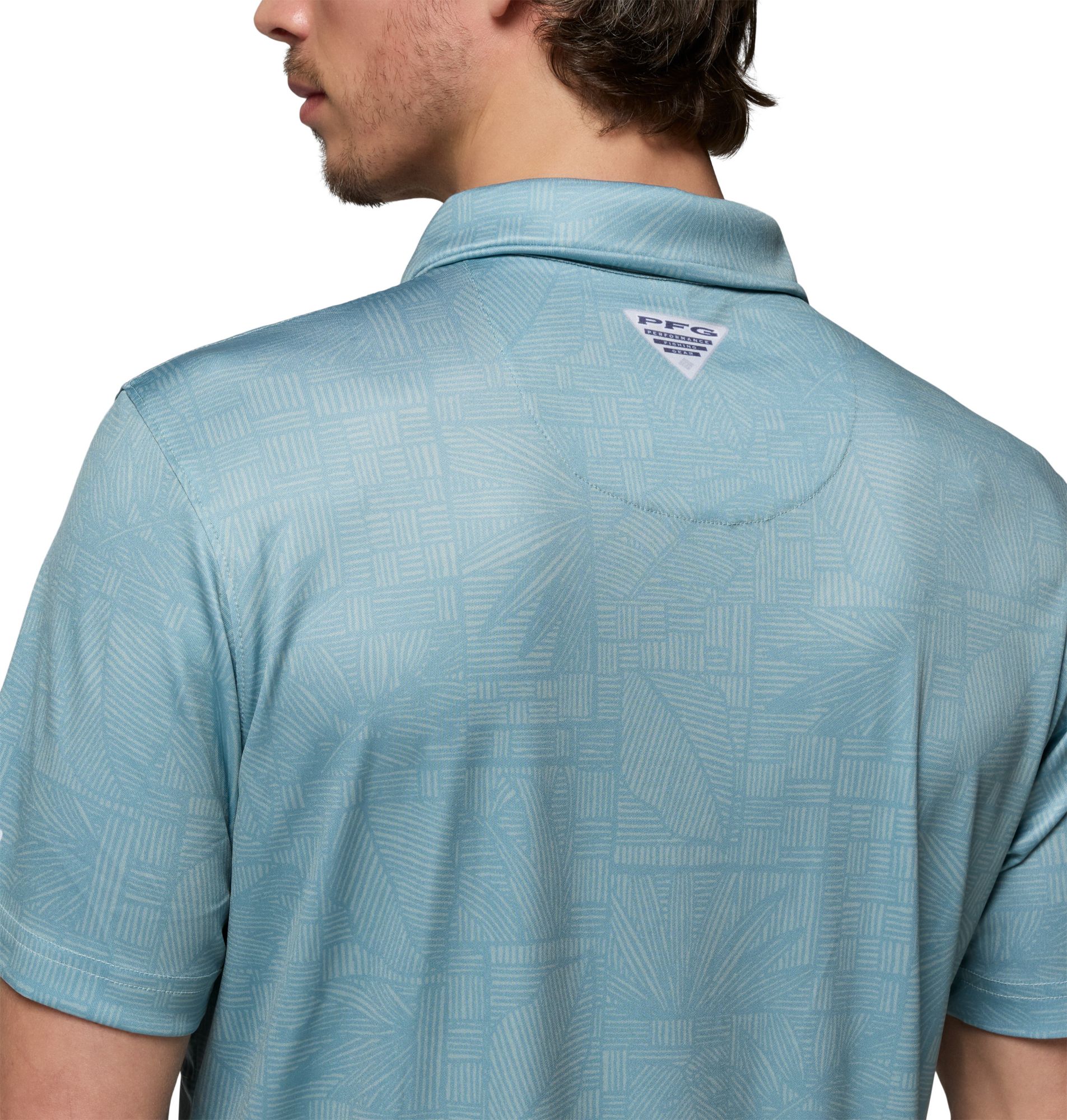 Columbia Men's Texas Longhorns Crushed Blue Super Terminal Tackle Polo product image