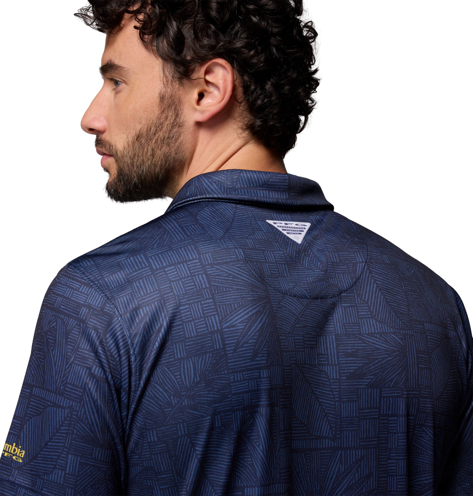 Columbia Men's Michigan Wolverines Collegiate Navy Super Terminal Tackle Polo product image