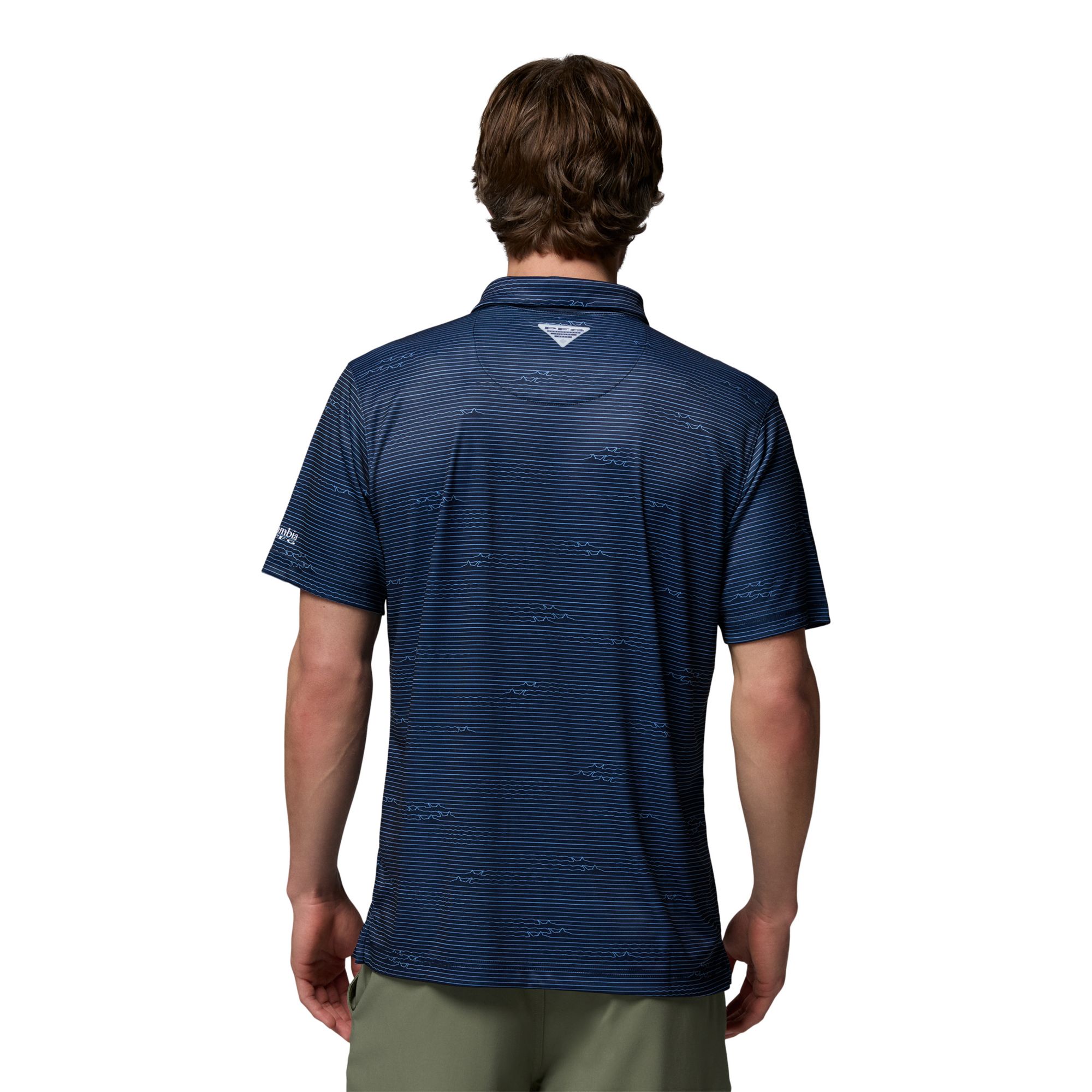 Columbia Men's North Carolina Tar Heels Navy Super Terminal Tackle Polo product image