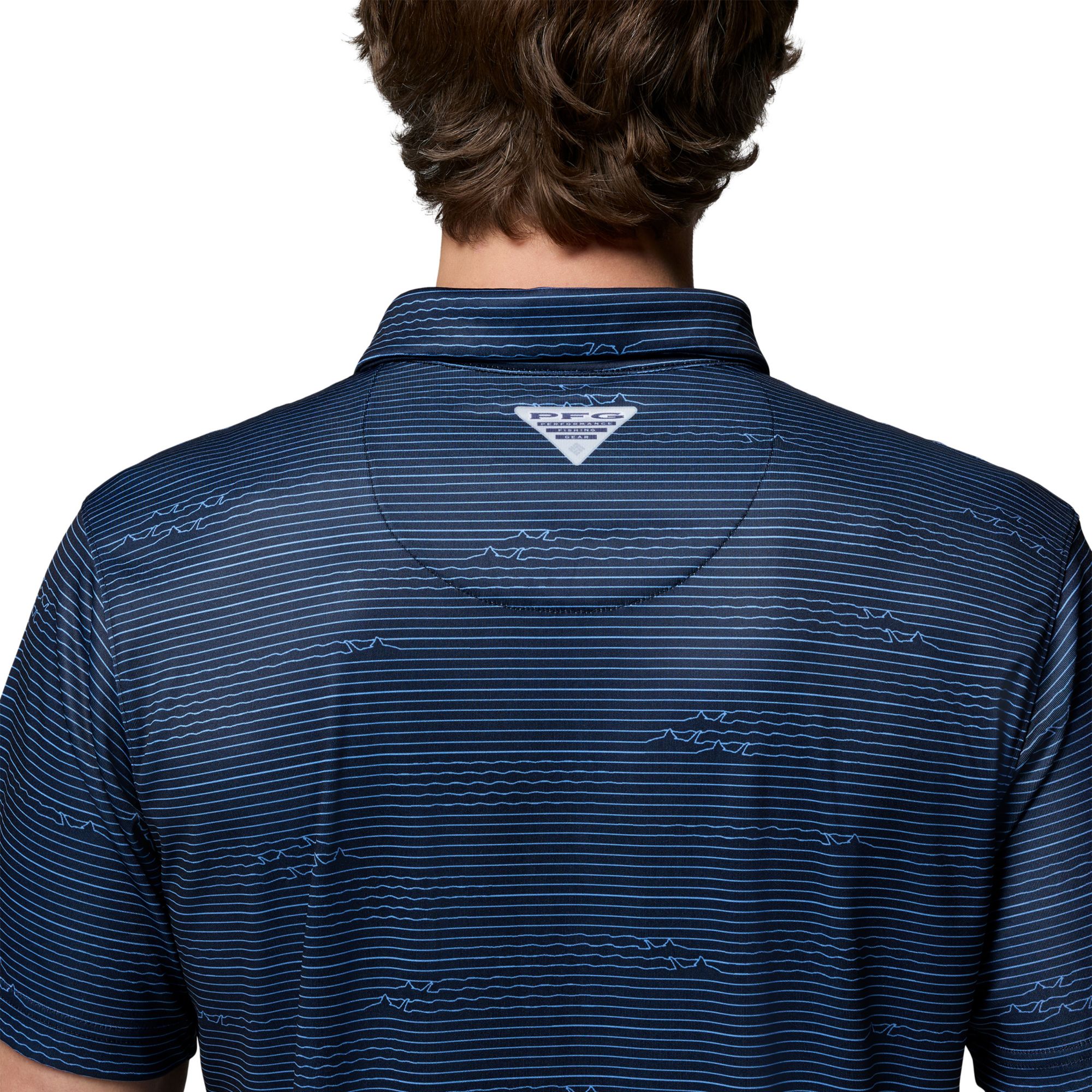 Columbia Men's North Carolina Tar Heels Navy Super Terminal Tackle Polo product image