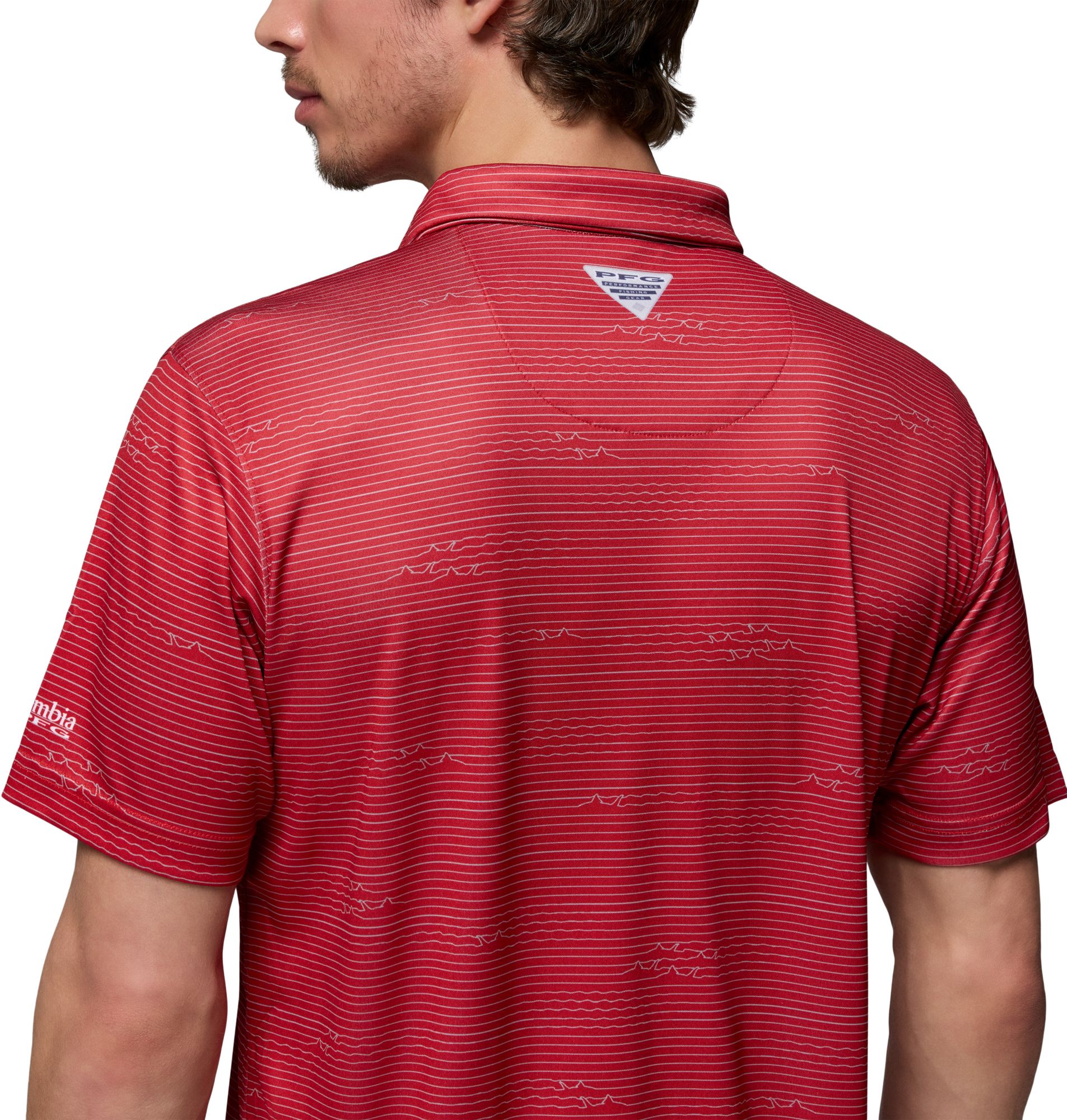Columbia Men's Ohio State Buckeyes Red Super Terminal Tackle Polo product image