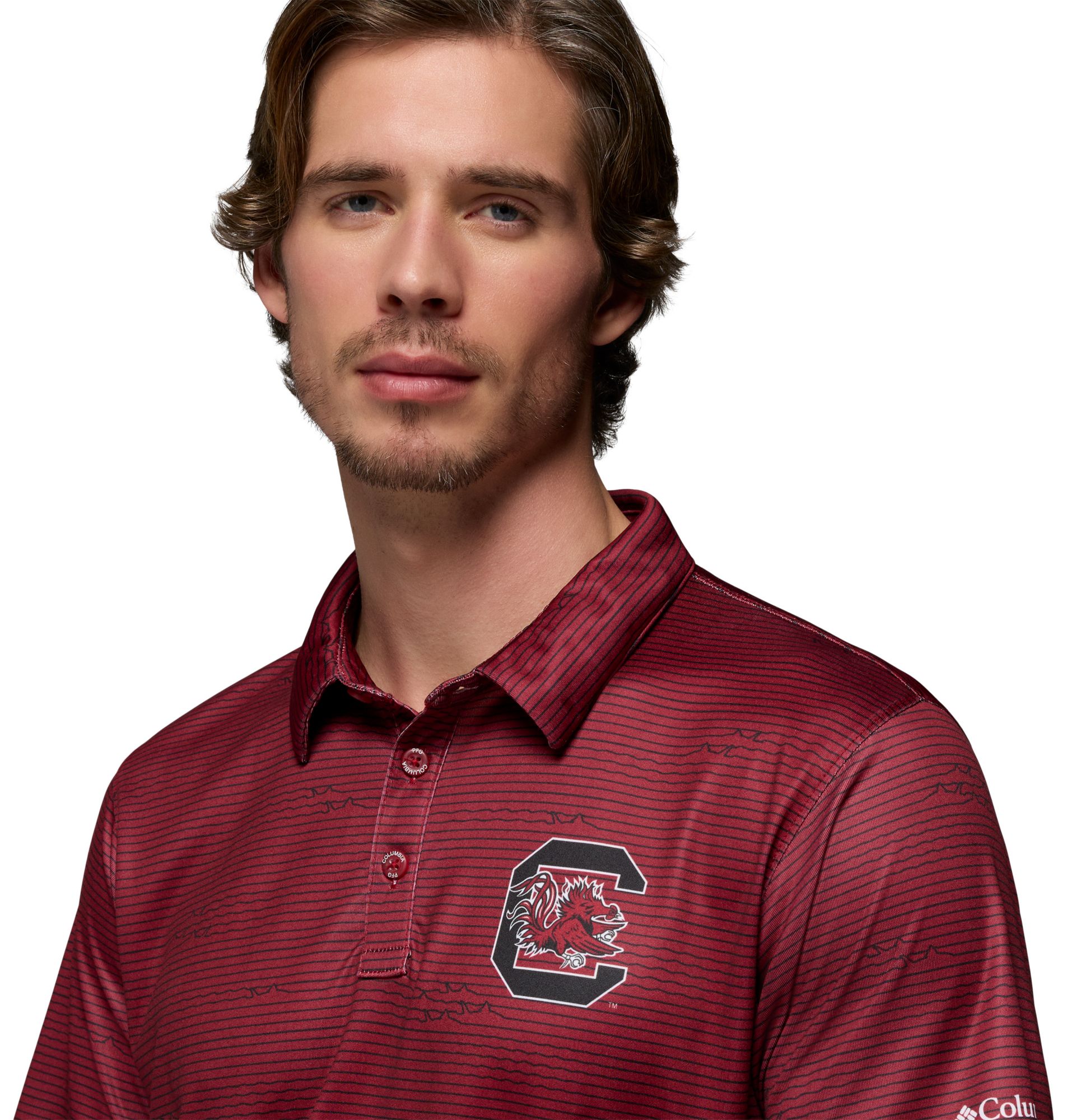 Columbia Men's South Carolina Gamecocks Red Super Terminal Tackle Polo product image