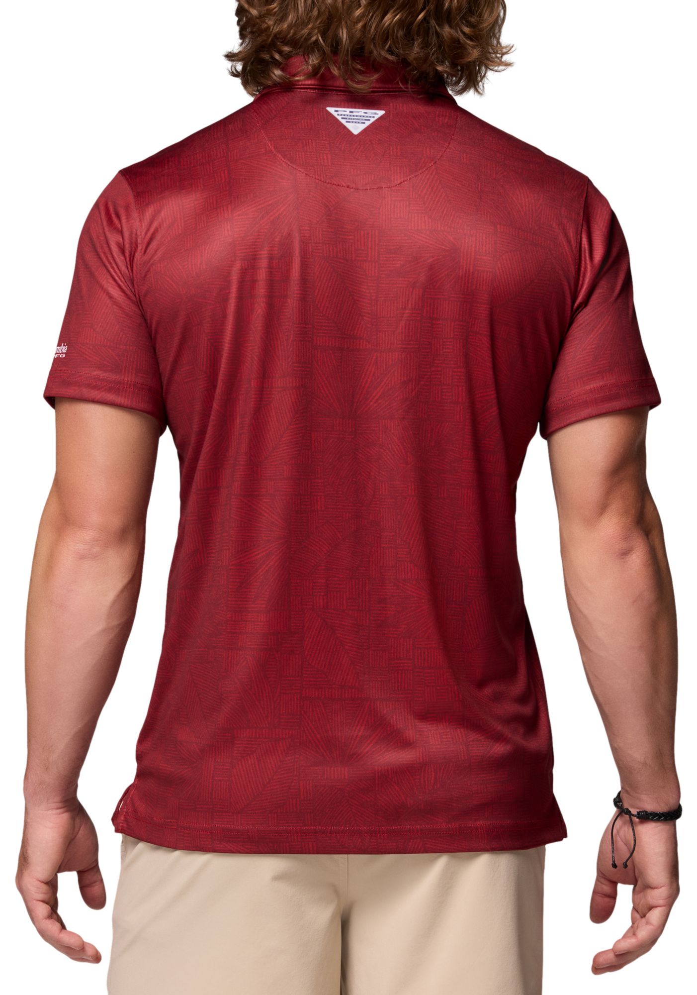 Columbia Men's Alabama Crimson Tide Red Velvet Super Terminal Tackle Polo product image