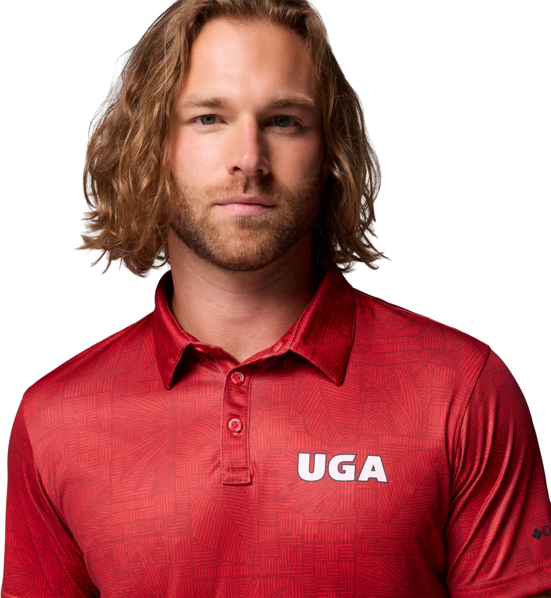 Columbia Men's Georgia Bulldogs Bright Red Super Terminal Tackle Polo product image