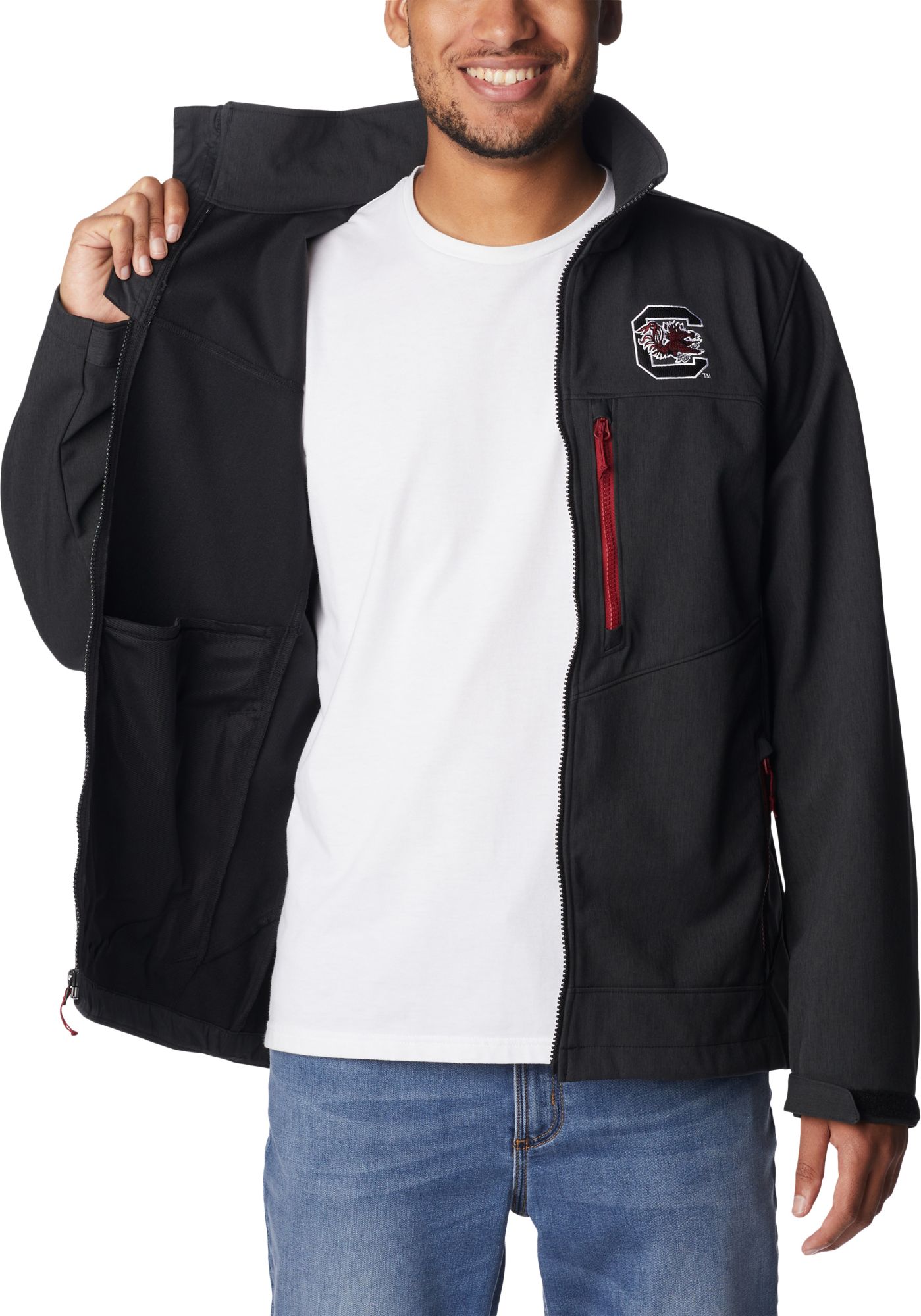 Columbia Men's South Carolina Gamecocks Black Ascender Full Zip Jacket