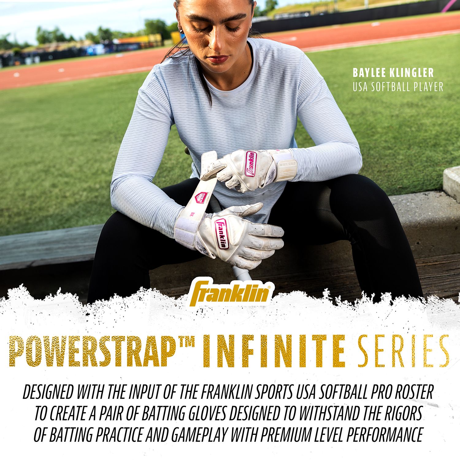 Franklin Women's Powerstrap Infinite Softball Batting Gloves product image