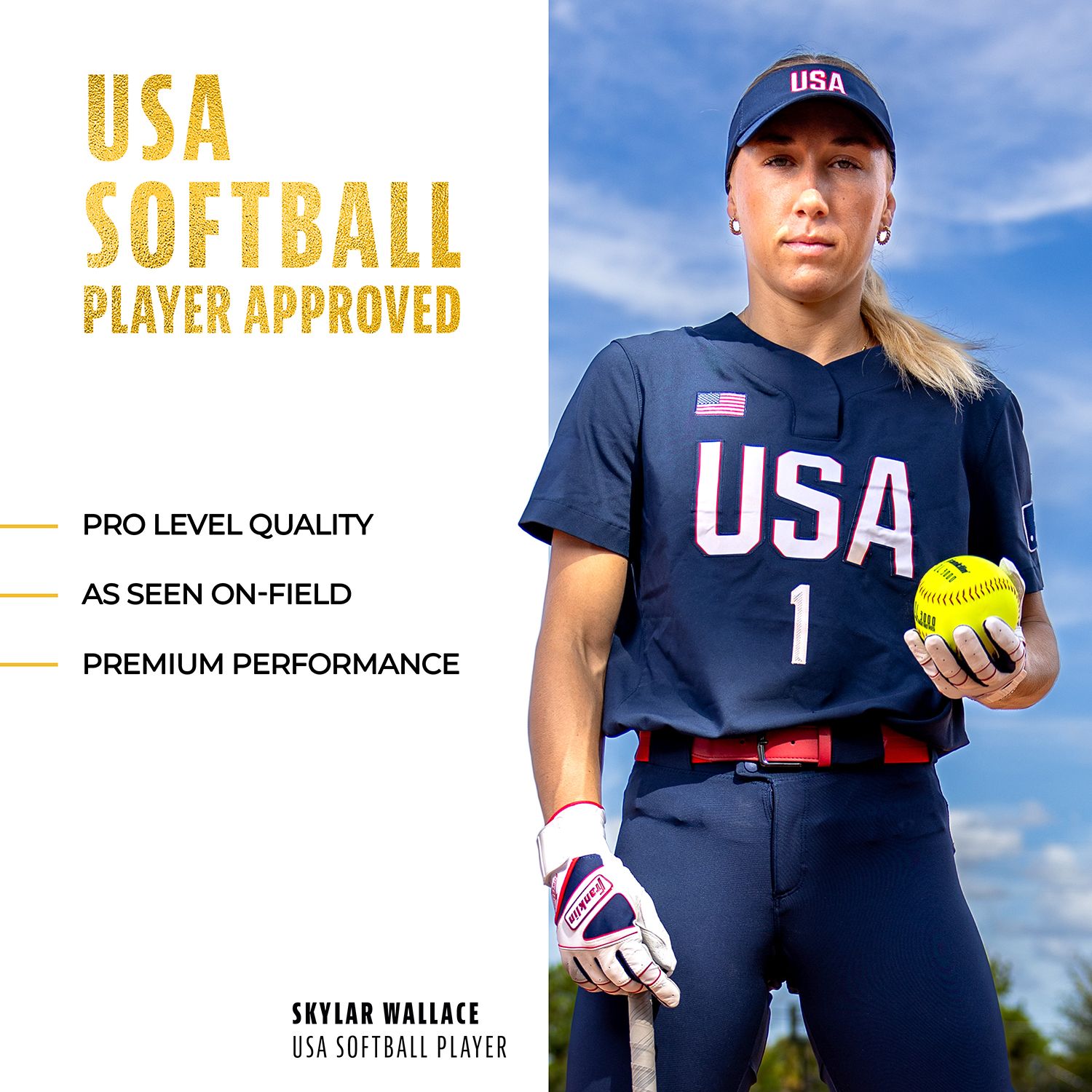 Franklin Women's Powerstrap Infinite Softball Batting Gloves product image