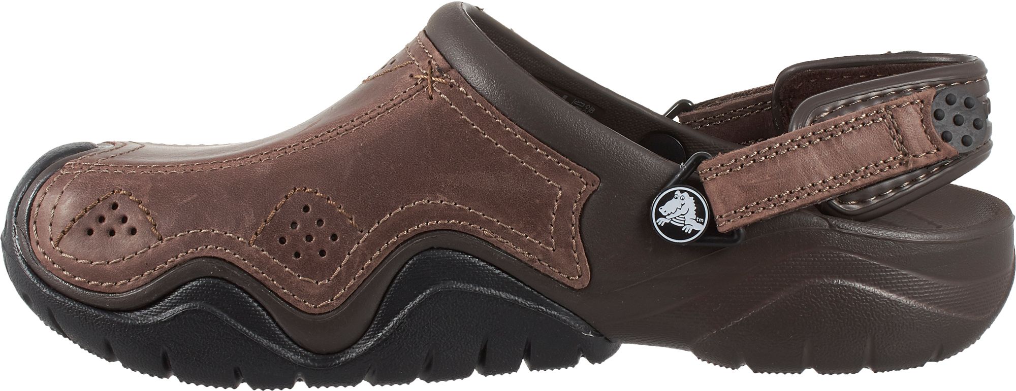 mens swiftwater leather crocs