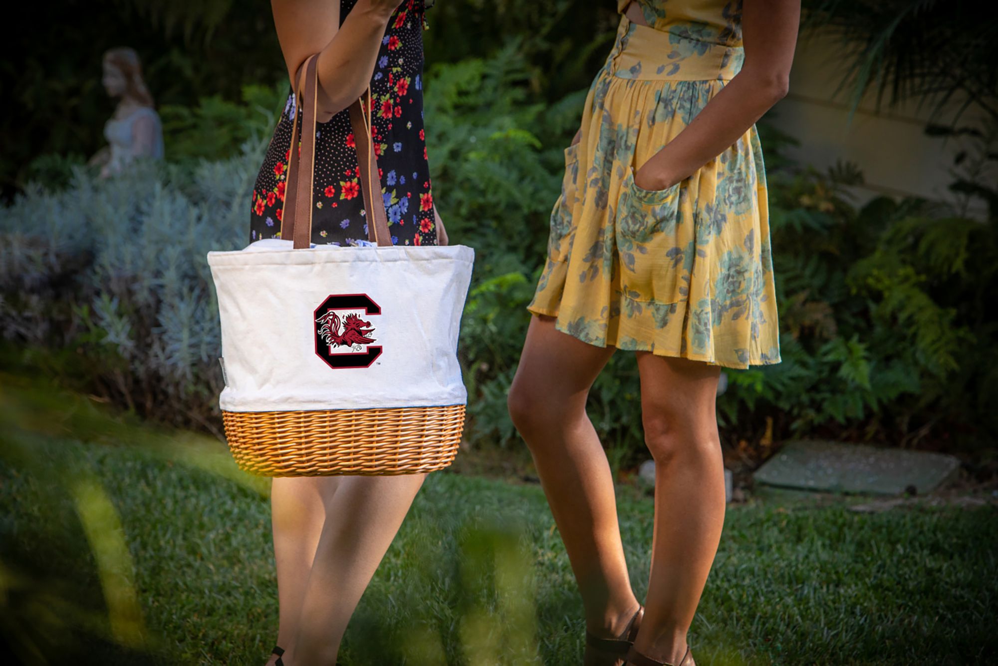 Picnic Time South Carolina Gamecocks Canvas and Willow Basket Bag product image