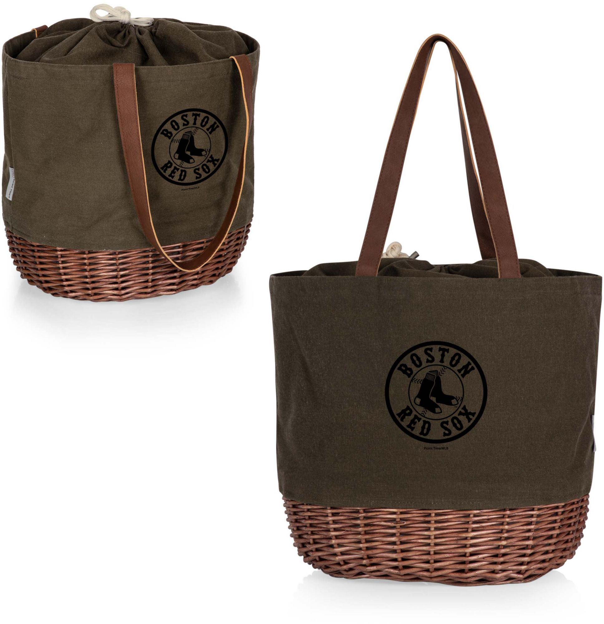 Picnic Time Boston Red Sox Canvas and Willow Basket Bag product image