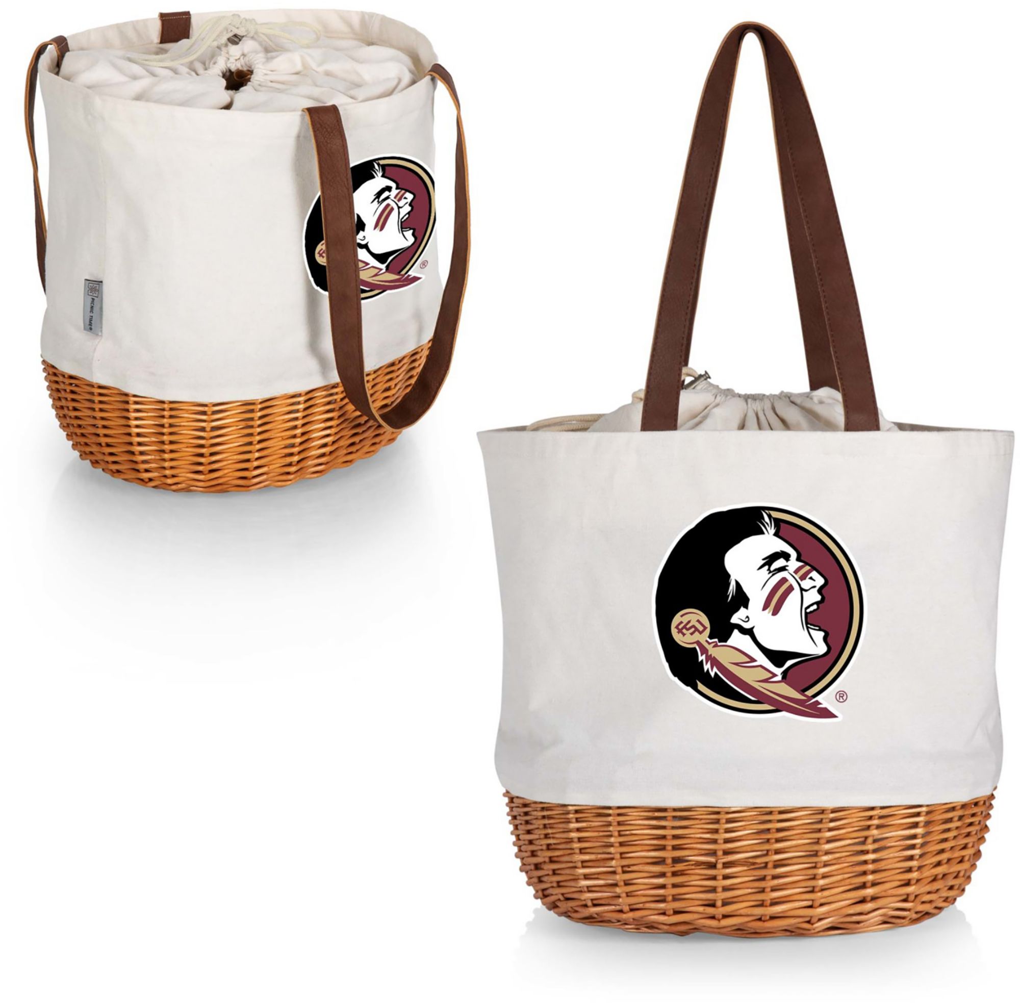 Picnic Time Florida State Seminoles Canvas and Willow Basket Bag product image