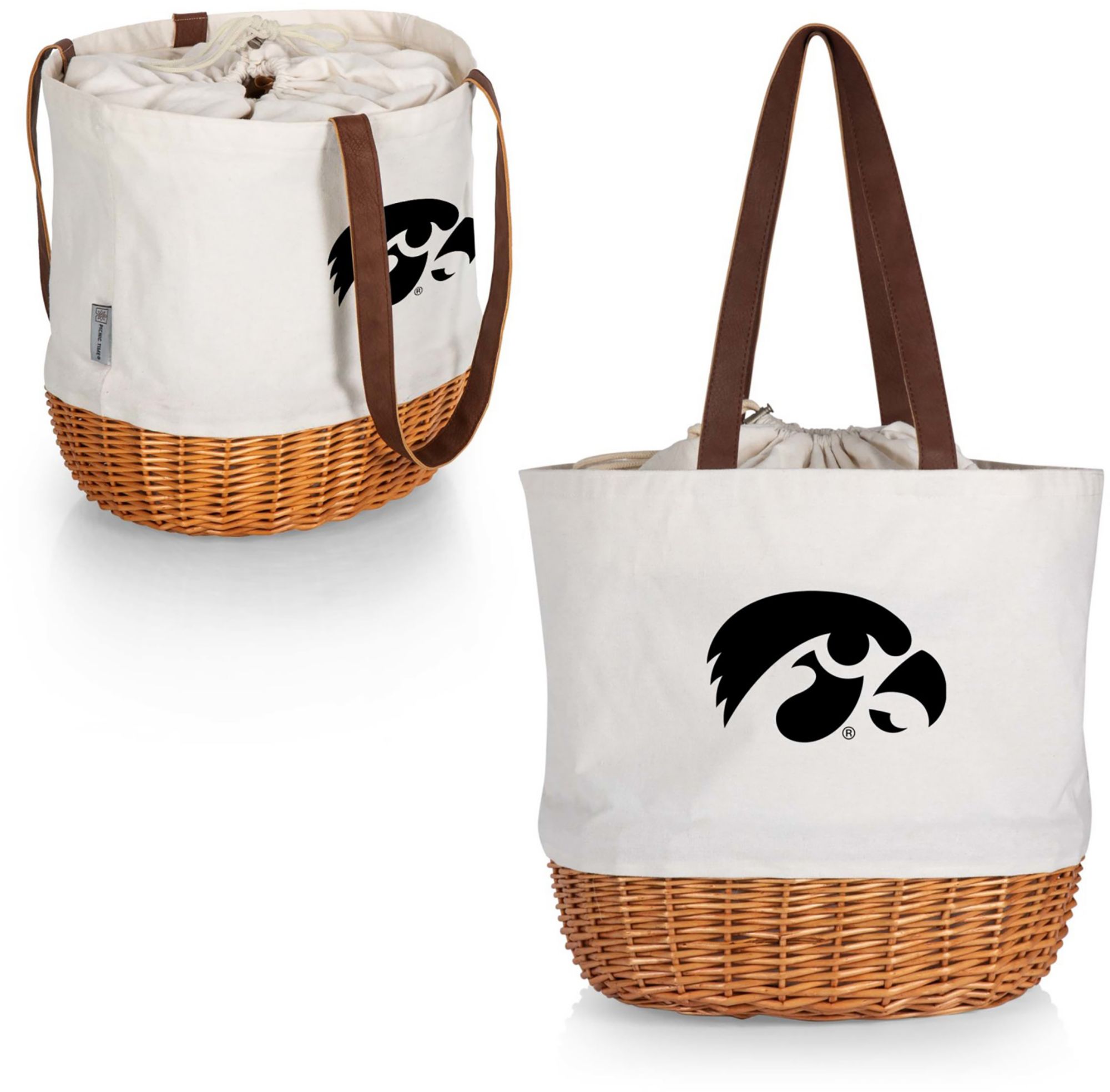 Picnic Time Iowa Hawkeyes Canvas and Willow Basket Bag