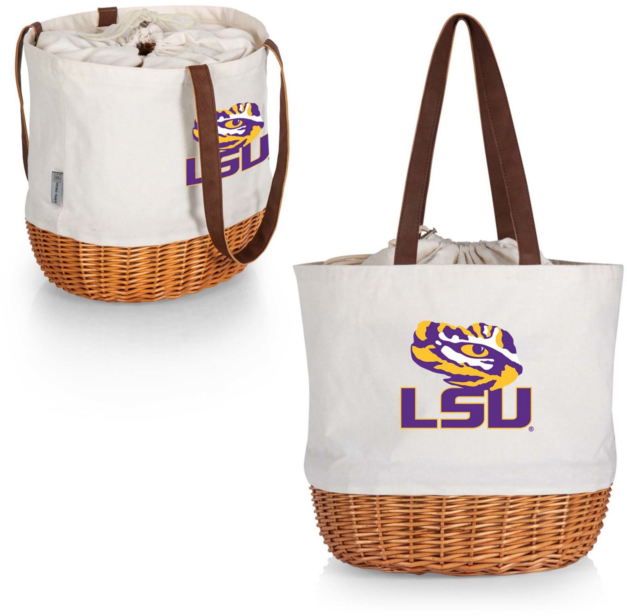 Picnic Time LSU Tigers Canvas and Willow Basket Bag product image