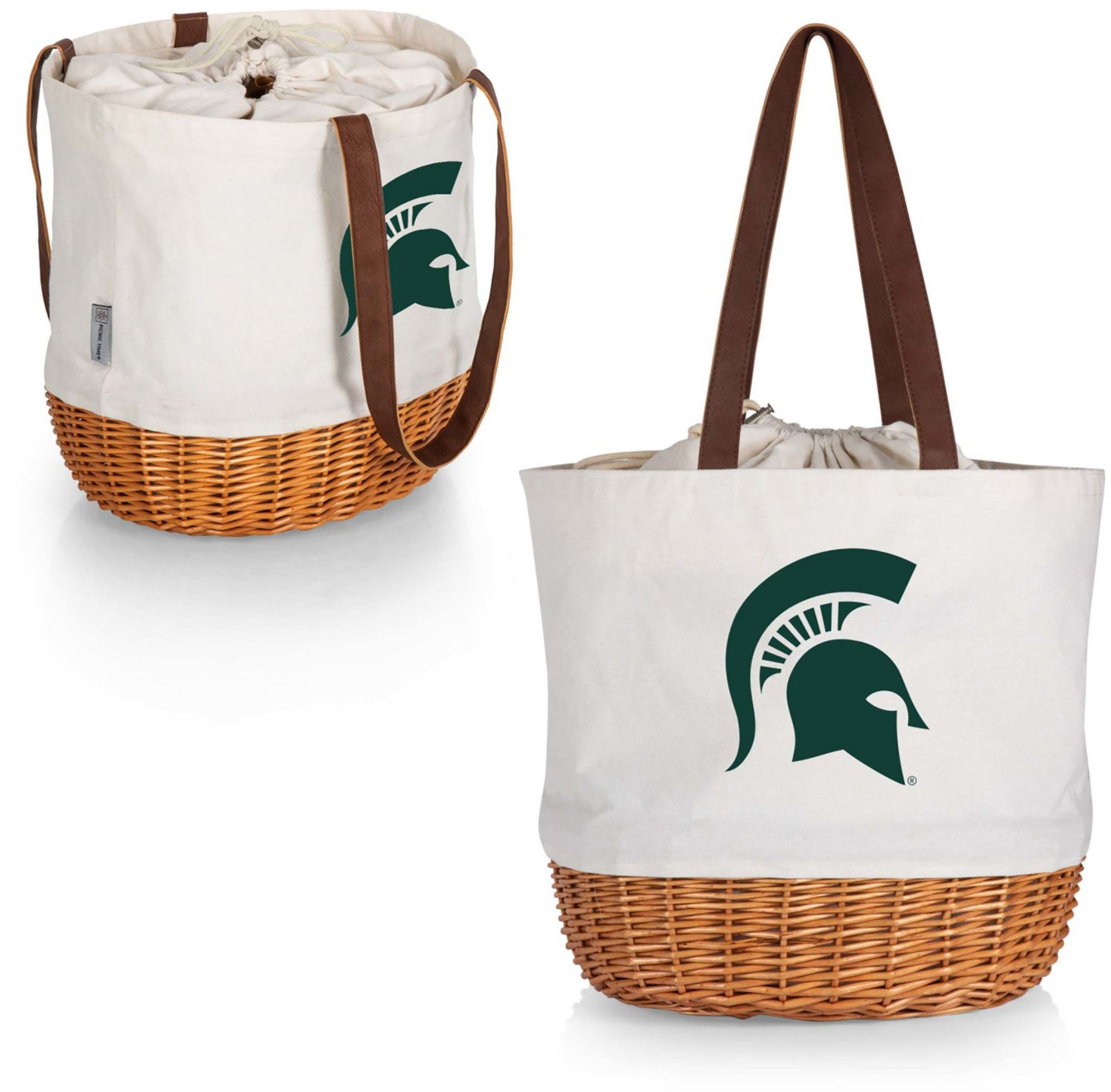 Picnic Time Michigan State Spartans Canvas and Willow Basket Bag product image