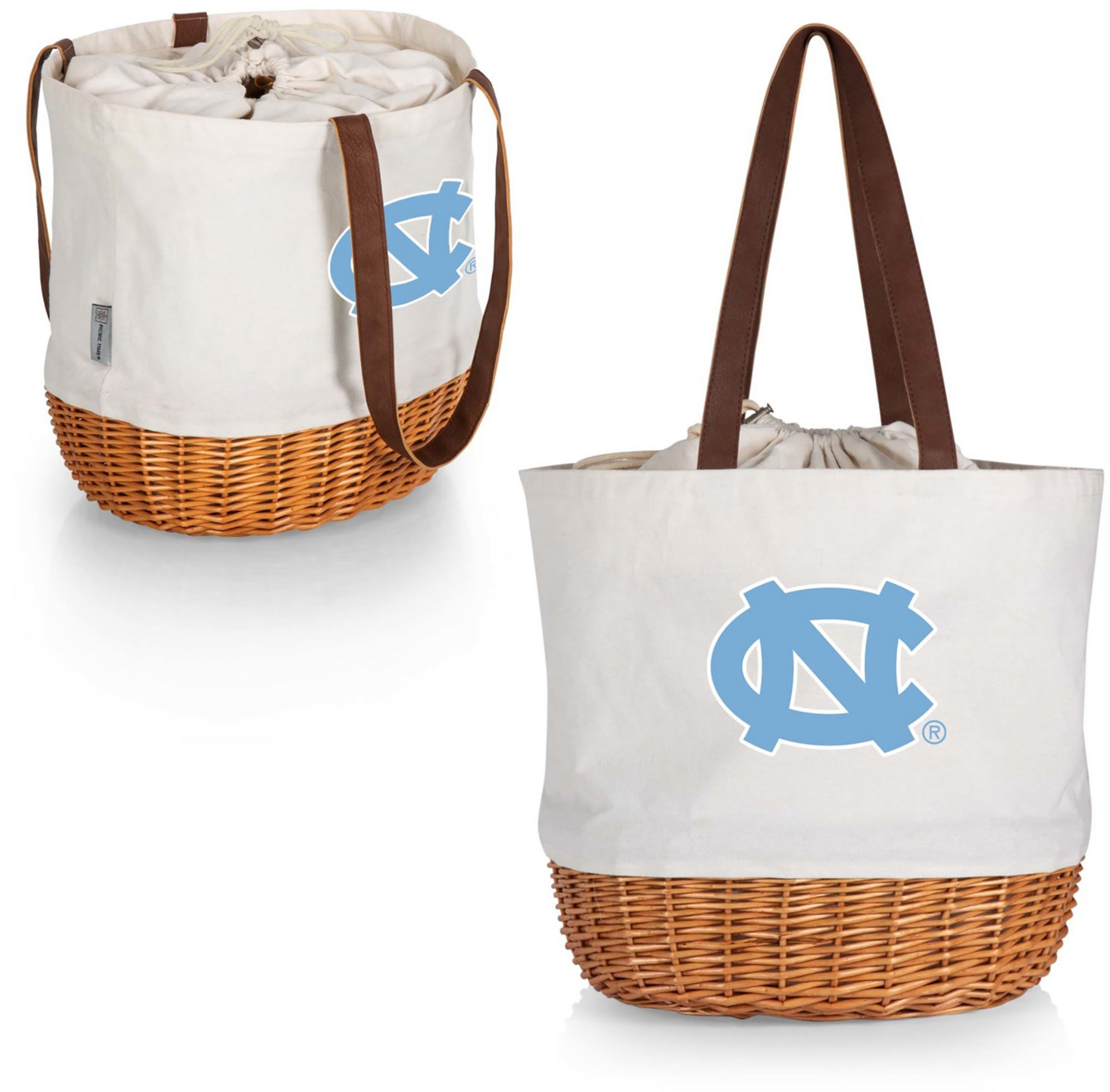 Picnic Time North Carolina Tar Heels Canvas and Willow Basket Bag product image