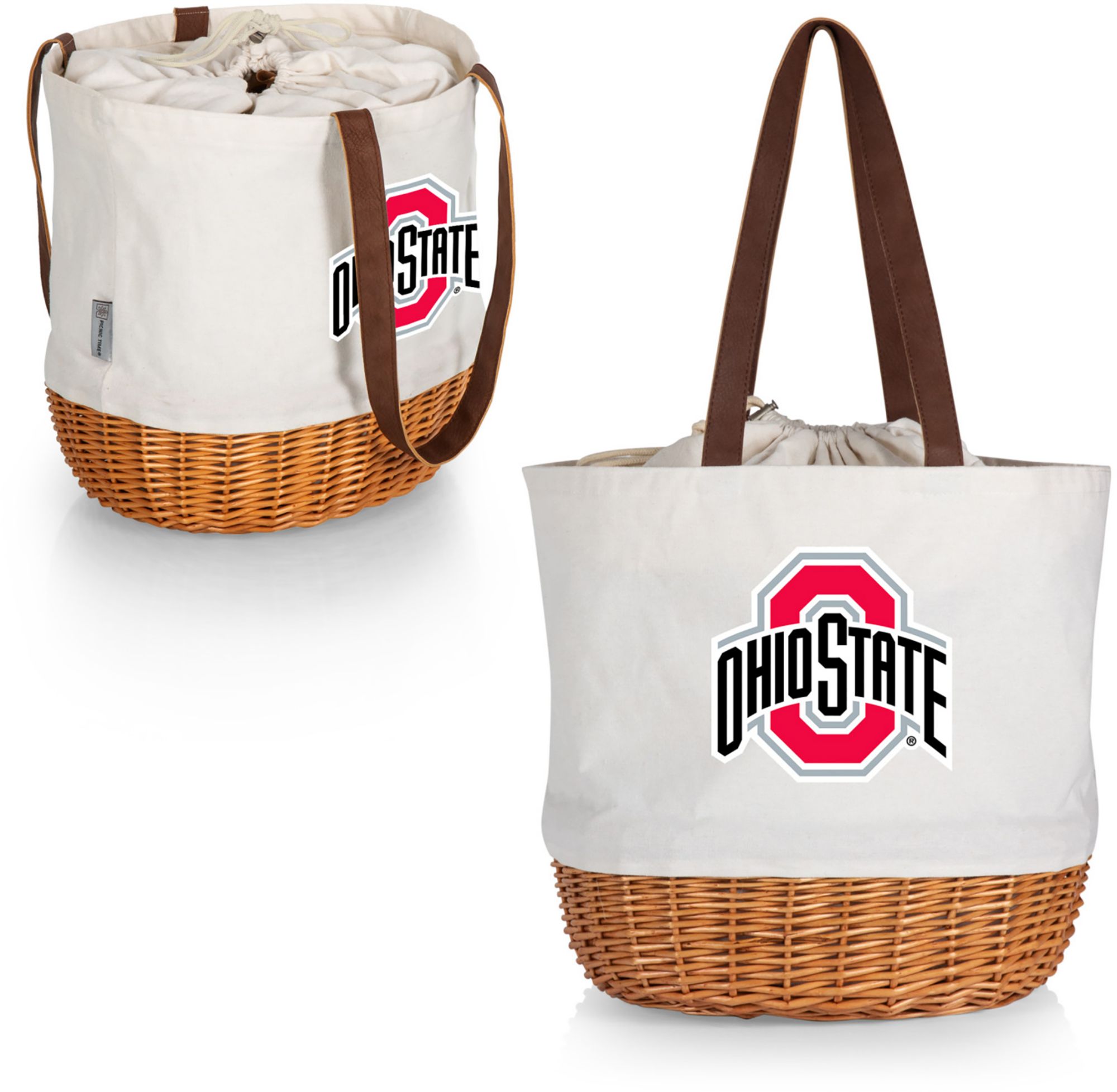 Picnic Time Ohio State Buckeyes Canvas and Willow Basket Bag product image