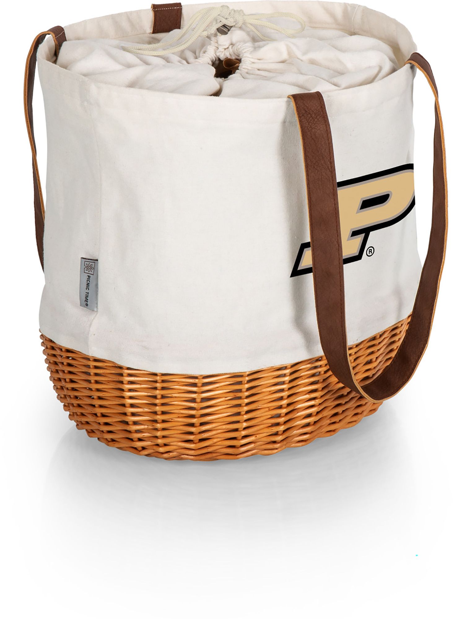 Picnic Time Purdue Boilermakers Canvas and Willow Basket Bag