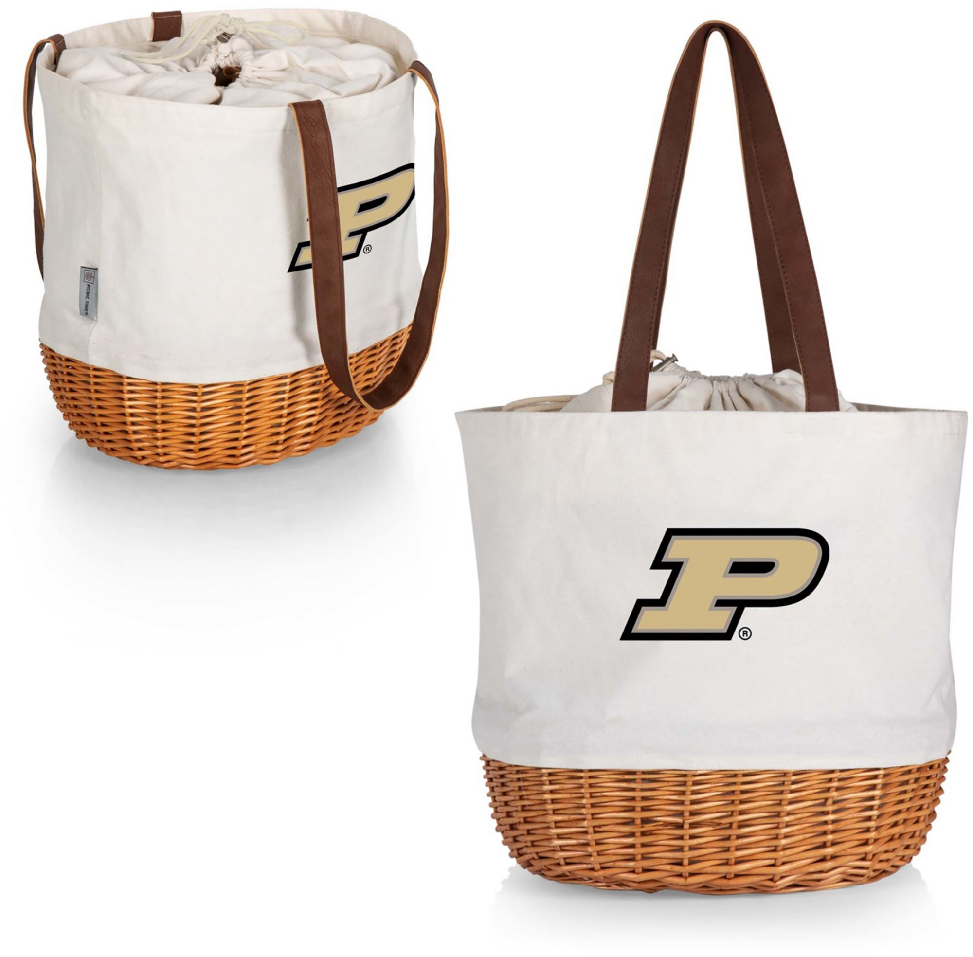 Picnic Time Purdue Boilermakers Canvas and Willow Basket Bag product image