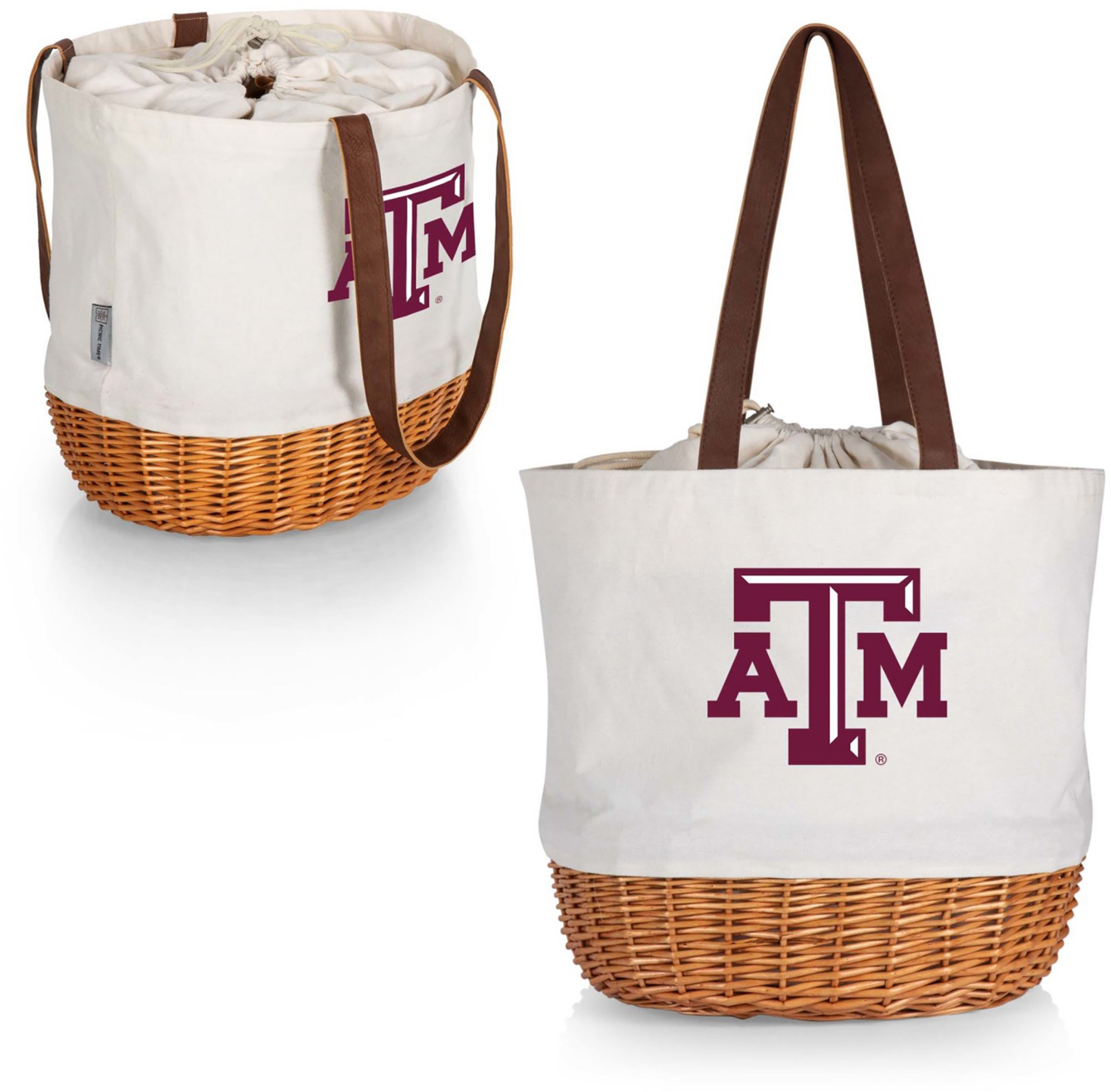 Picnic Time Texas A&M Aggies Canvas and Willow Basket Bag product image