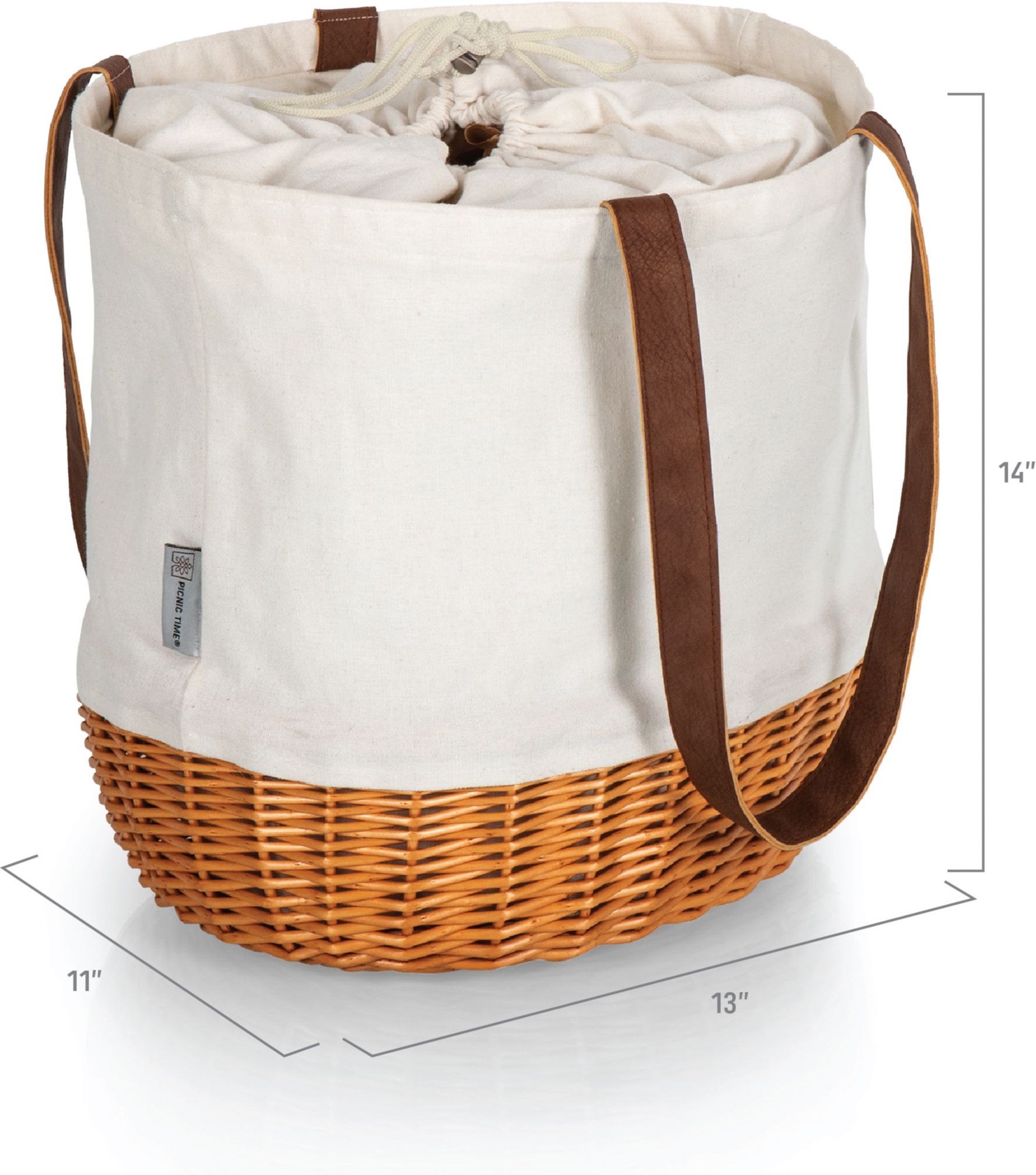 Picnic Time Virginia Cavaliers Canvas and Willow Basket Bag product image