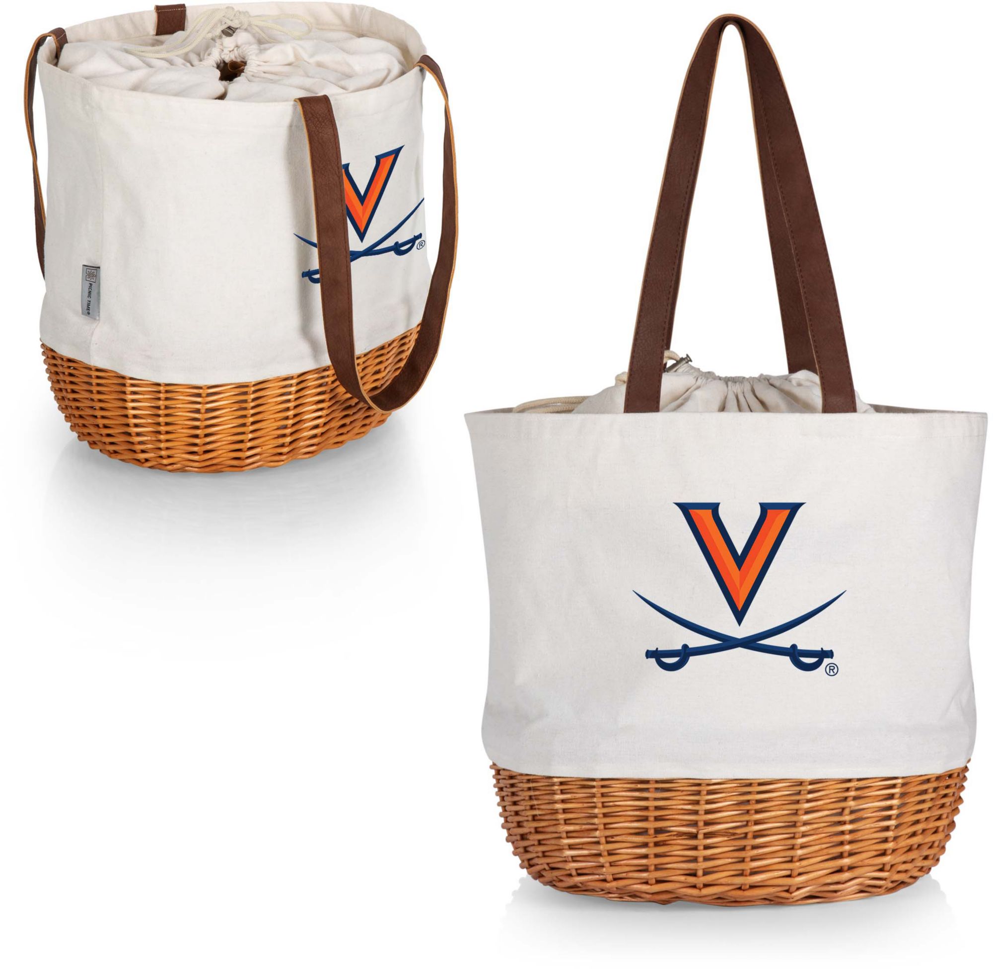 Picnic Time Virginia Cavaliers Canvas and Willow Basket Bag product image