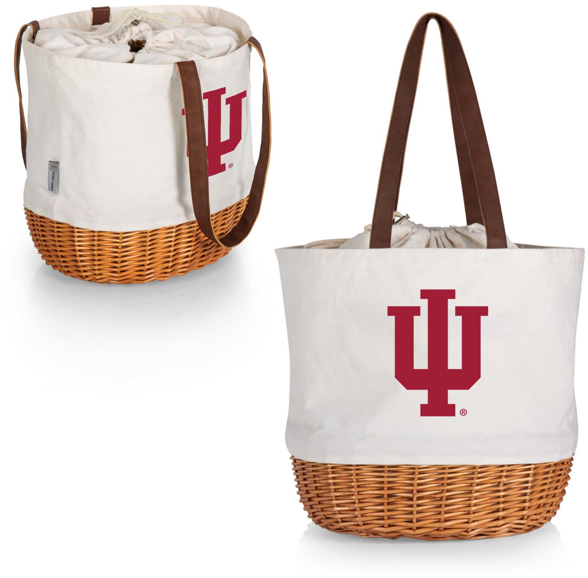 Picnic Time Indiana Hoosiers Canvas and Willow Basket Bag product image
