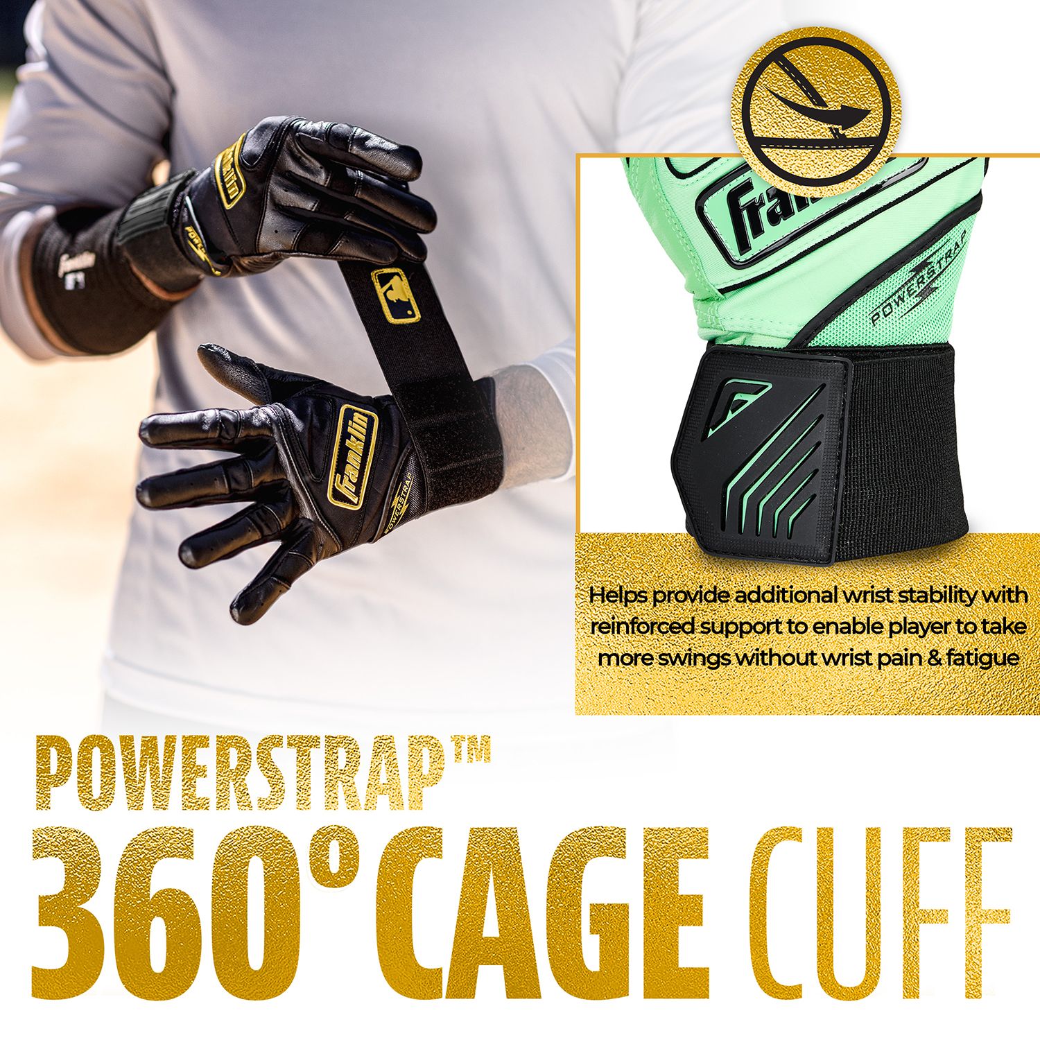 Franklin Youth Powerstrap Infinite Batting Gloves product image