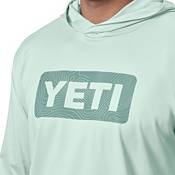 YETI Men's Wave Logo Hooded Long Sleeve Sun Shirt product image