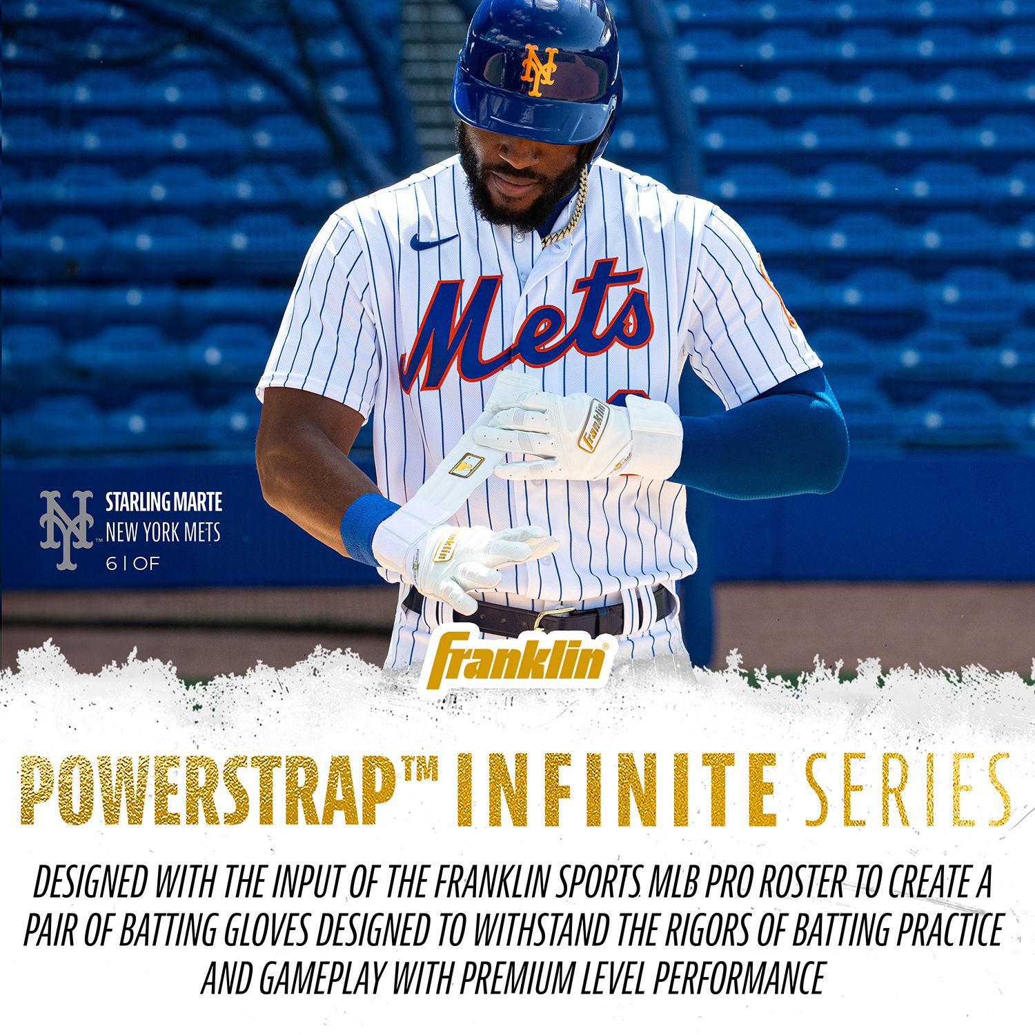 Franklin Youth Powerstrap Infinite Batting Gloves product image