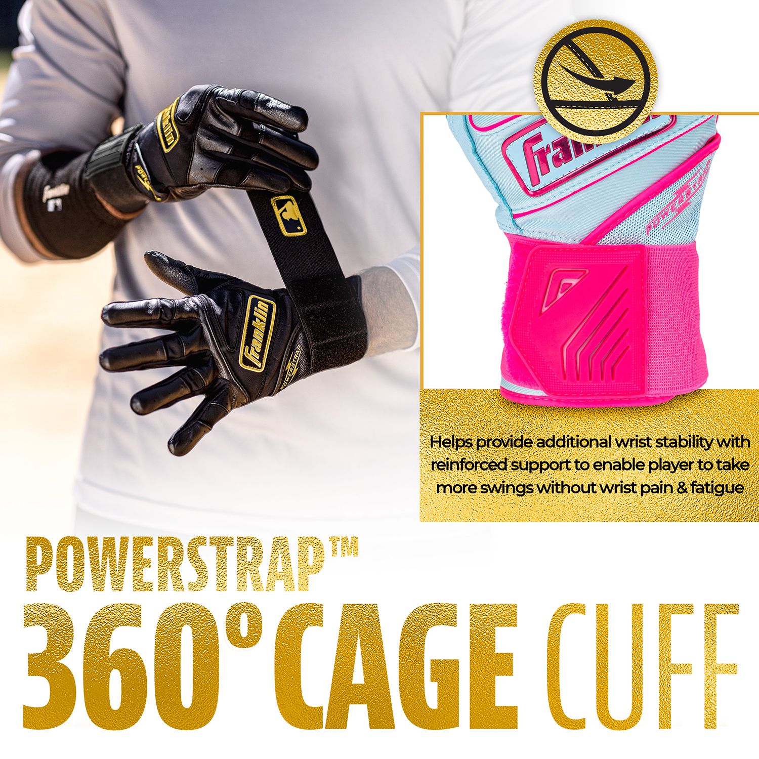 Franklin Youth Powerstrap Infinite Batting Gloves product image