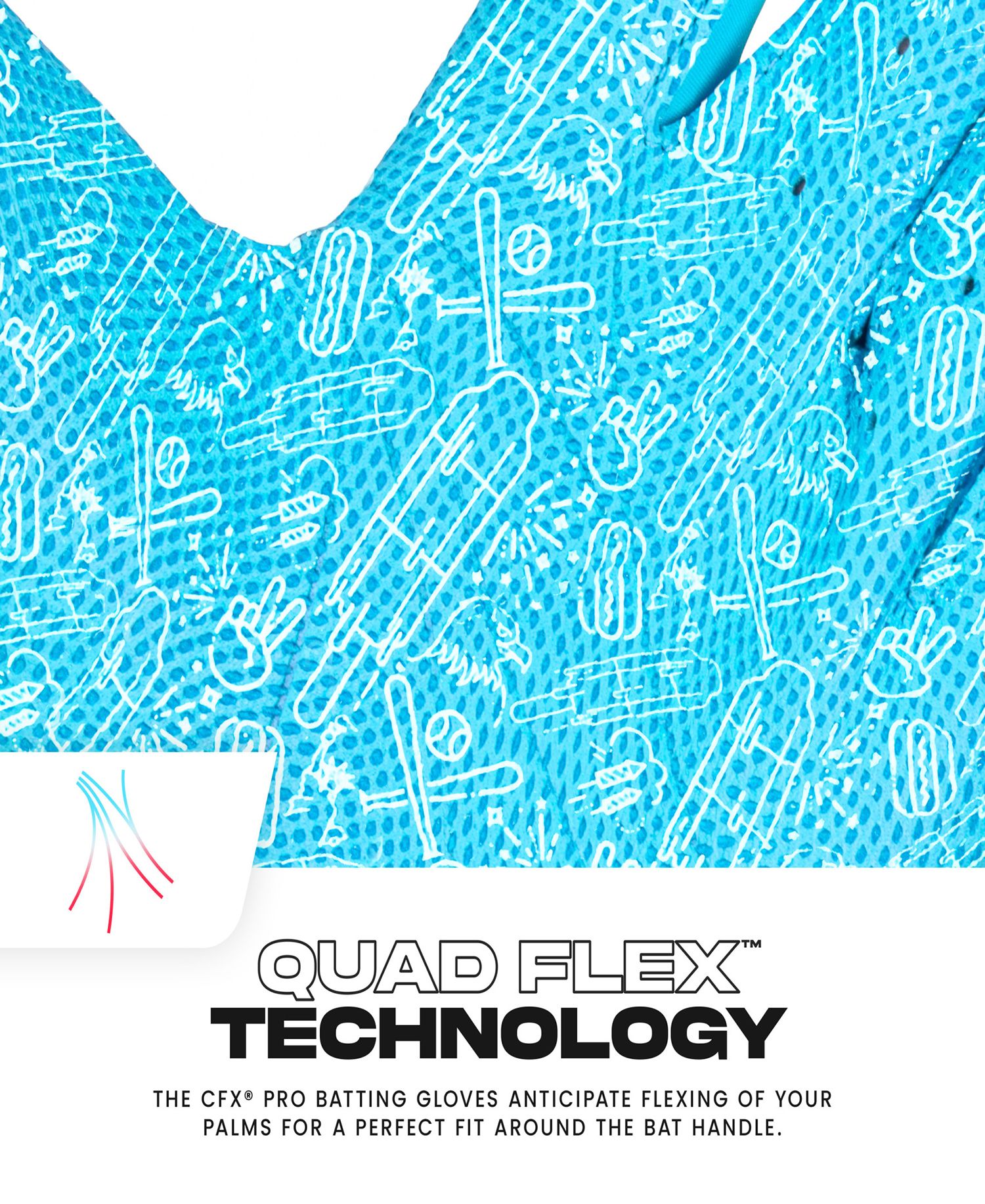 Franklin Youth CFX Pro 4th of July Batting Gloves product image