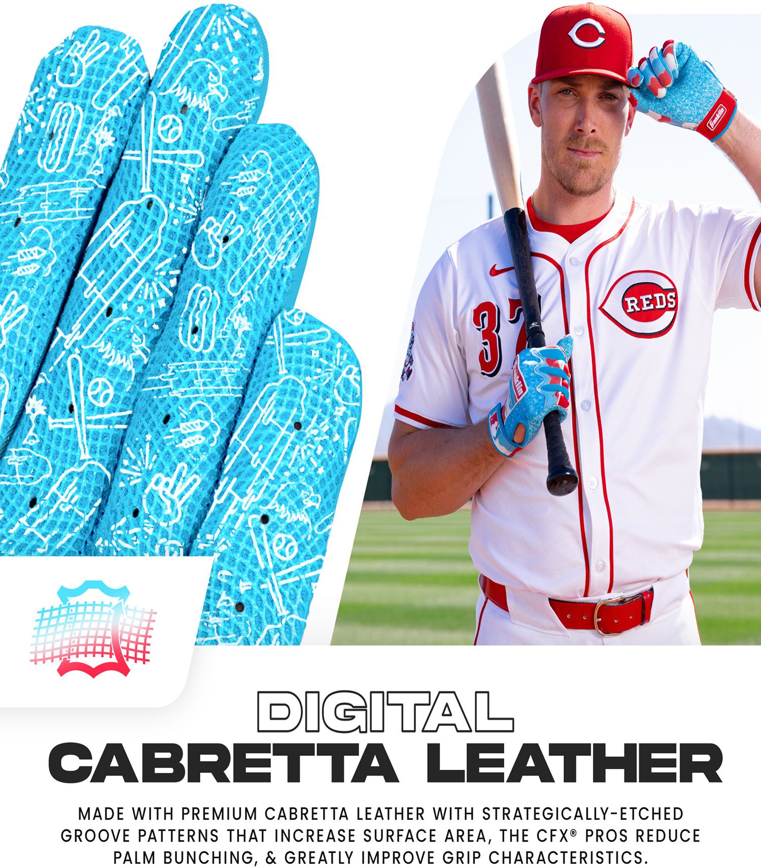 Franklin Adult CFX Pro 4th of July Batting Gloves product image