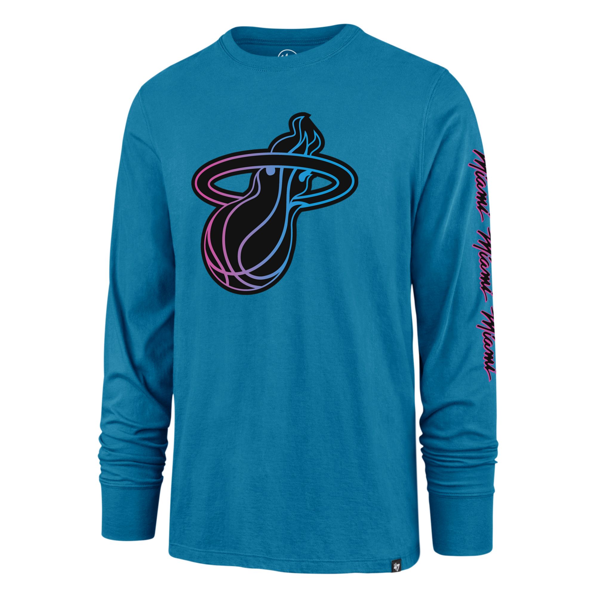 miami heat t shirt blue