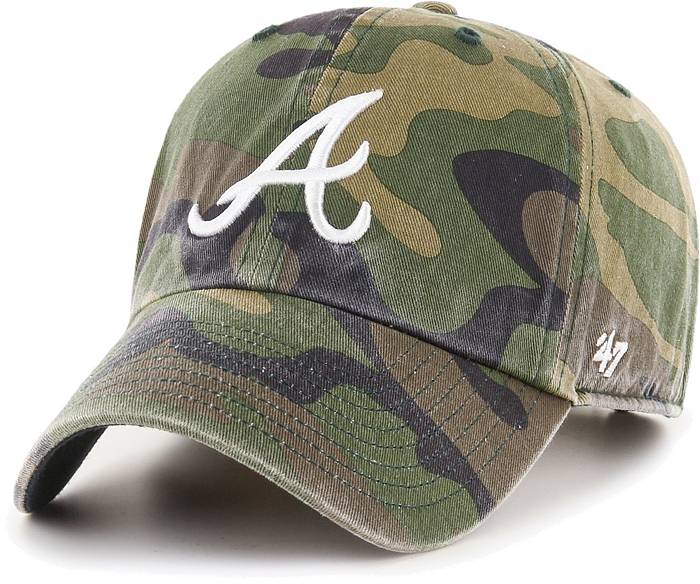 ‘47 Men's Atlanta Braves Camo Clean Up Adjustable Hat