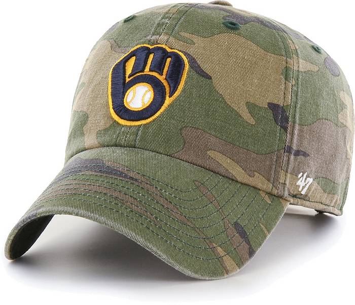 ‘47 Men's Milwaukee Brewers Camo Clean Up Adjustable Hat