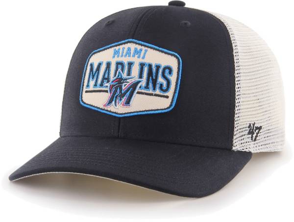 ‘47 Men's Miami Marlins Black Sumay MVP DP Adjustable Hat