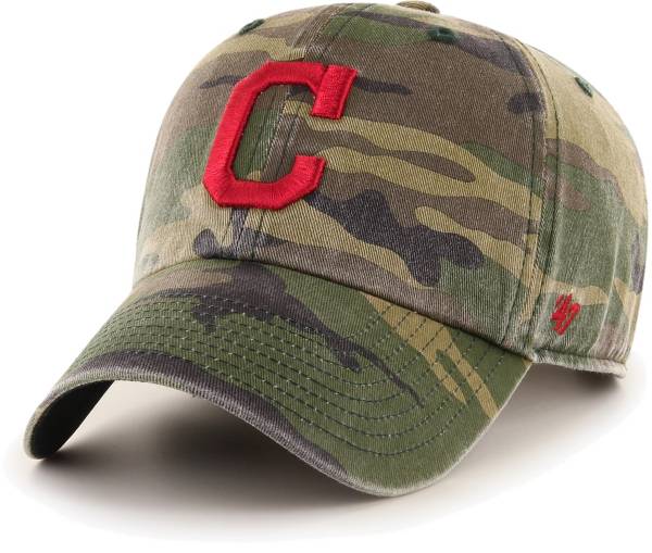 ‘47 Men's Cleveland Indians Camo Clean Up Adjustable Hat