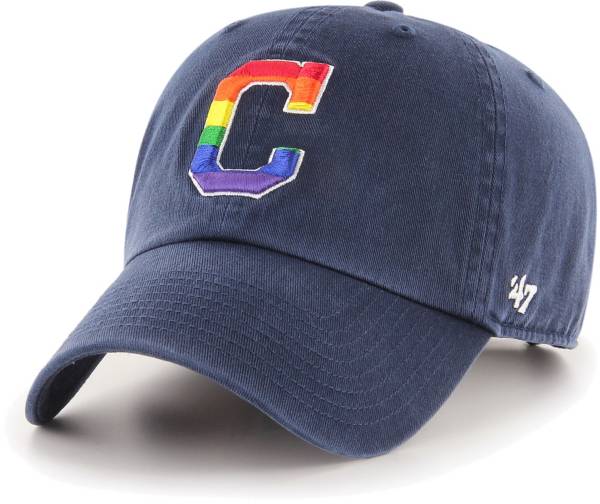 ‘47 Men's Cleveland Indians Navy Pride Clean Up Adjustable Hat